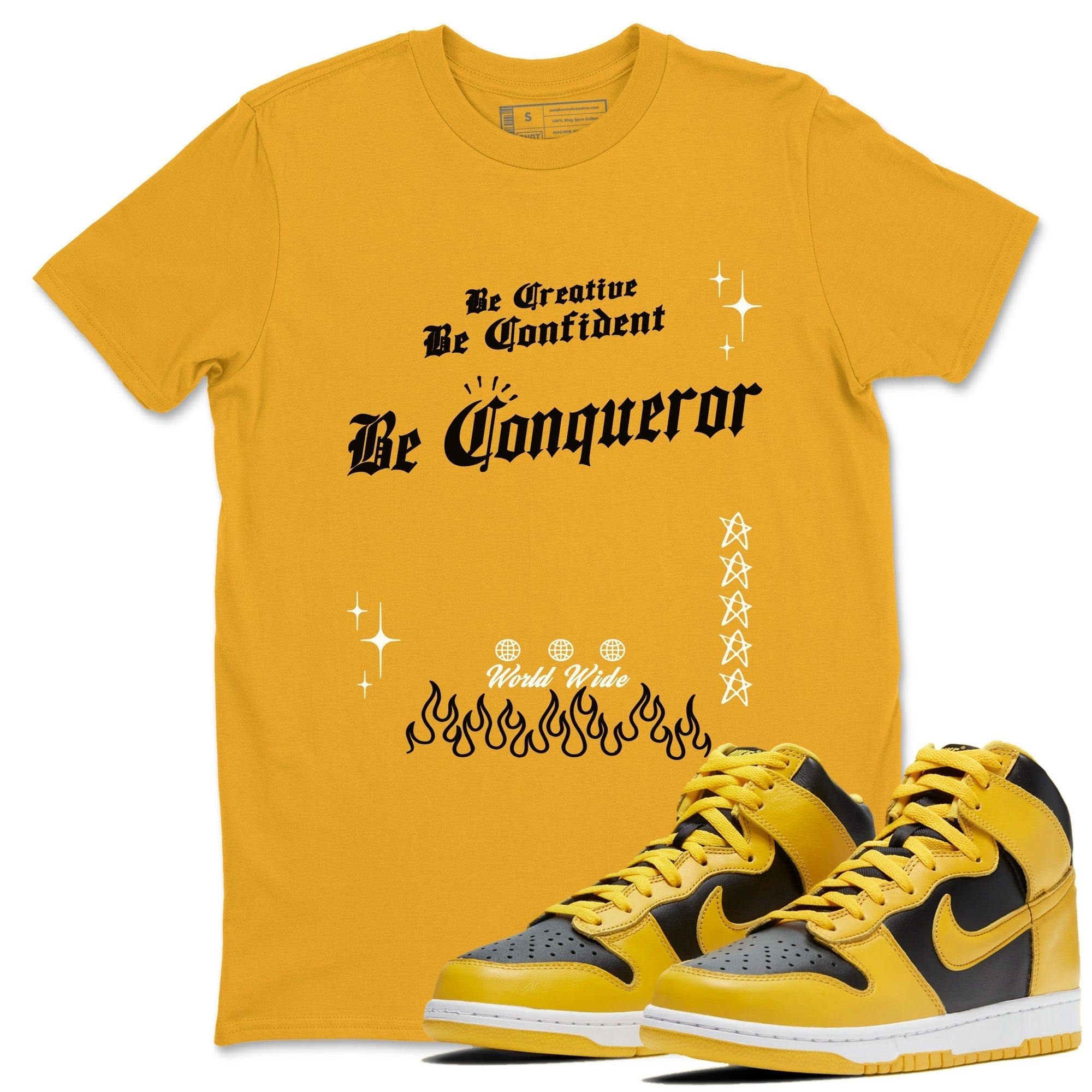 Be Conqueror snkmatch Tees - Dunk High Pollen