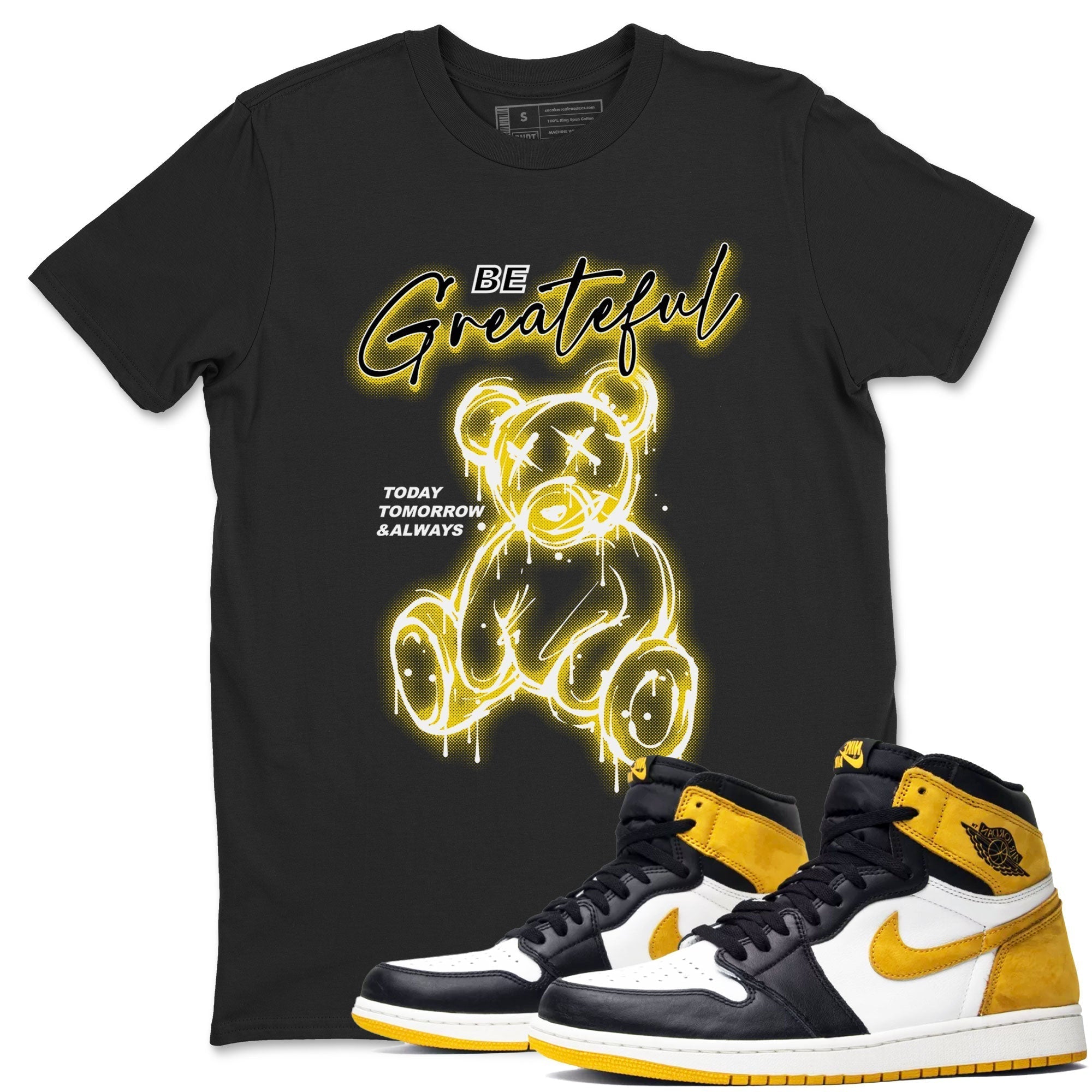 Be Grateful snkmatch Tees - Air Jordan 1 Yellow Ochre