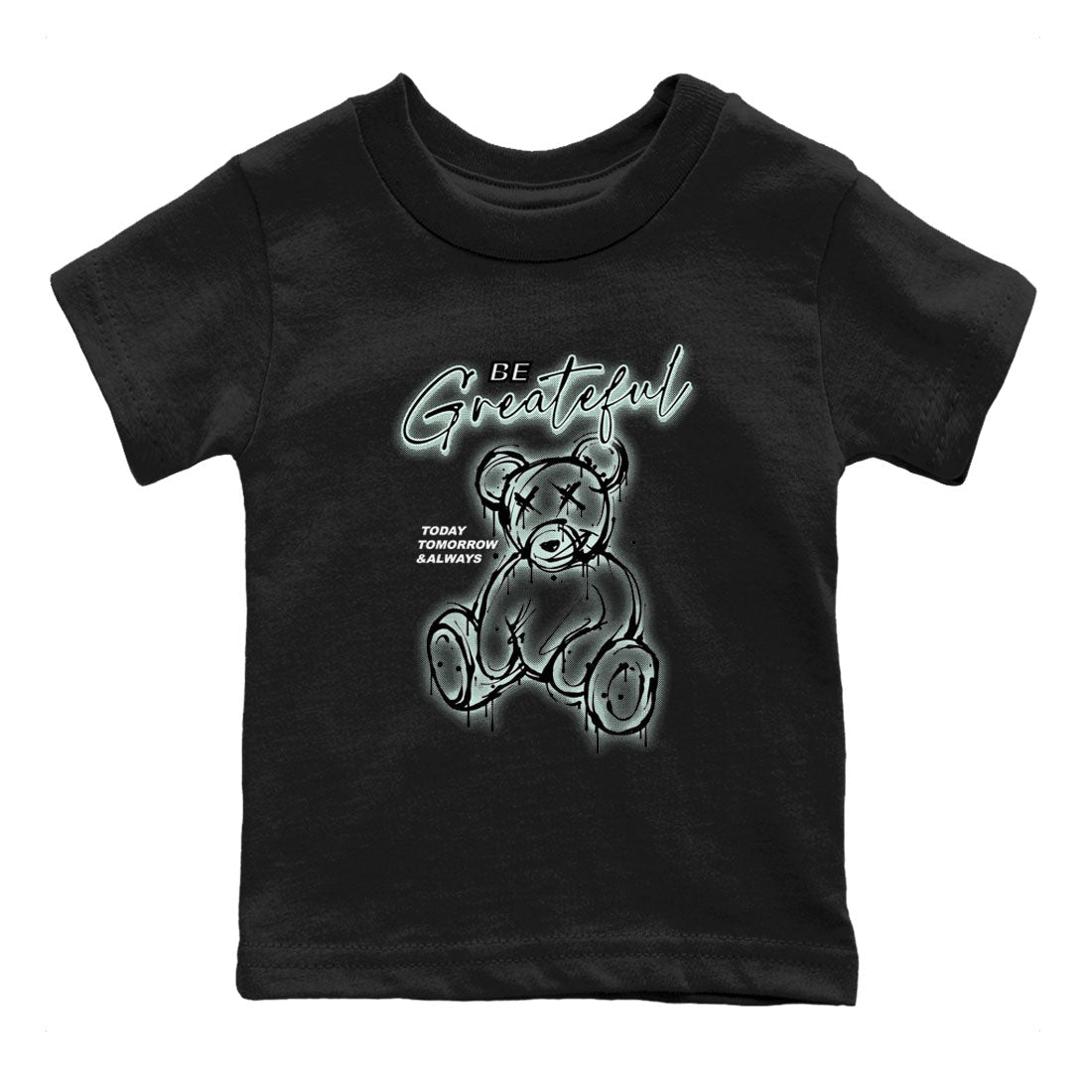 Be Grateful snkmatch Tees Kids - Air Jordan 3 Green Glow