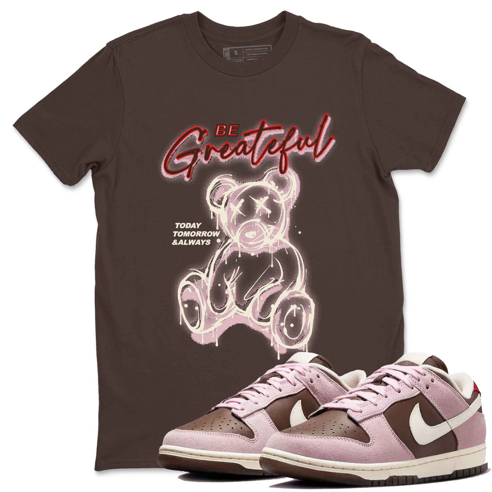 Be Grateful snkmatch Tees - Dunk Cacao Wow And Pink Foam