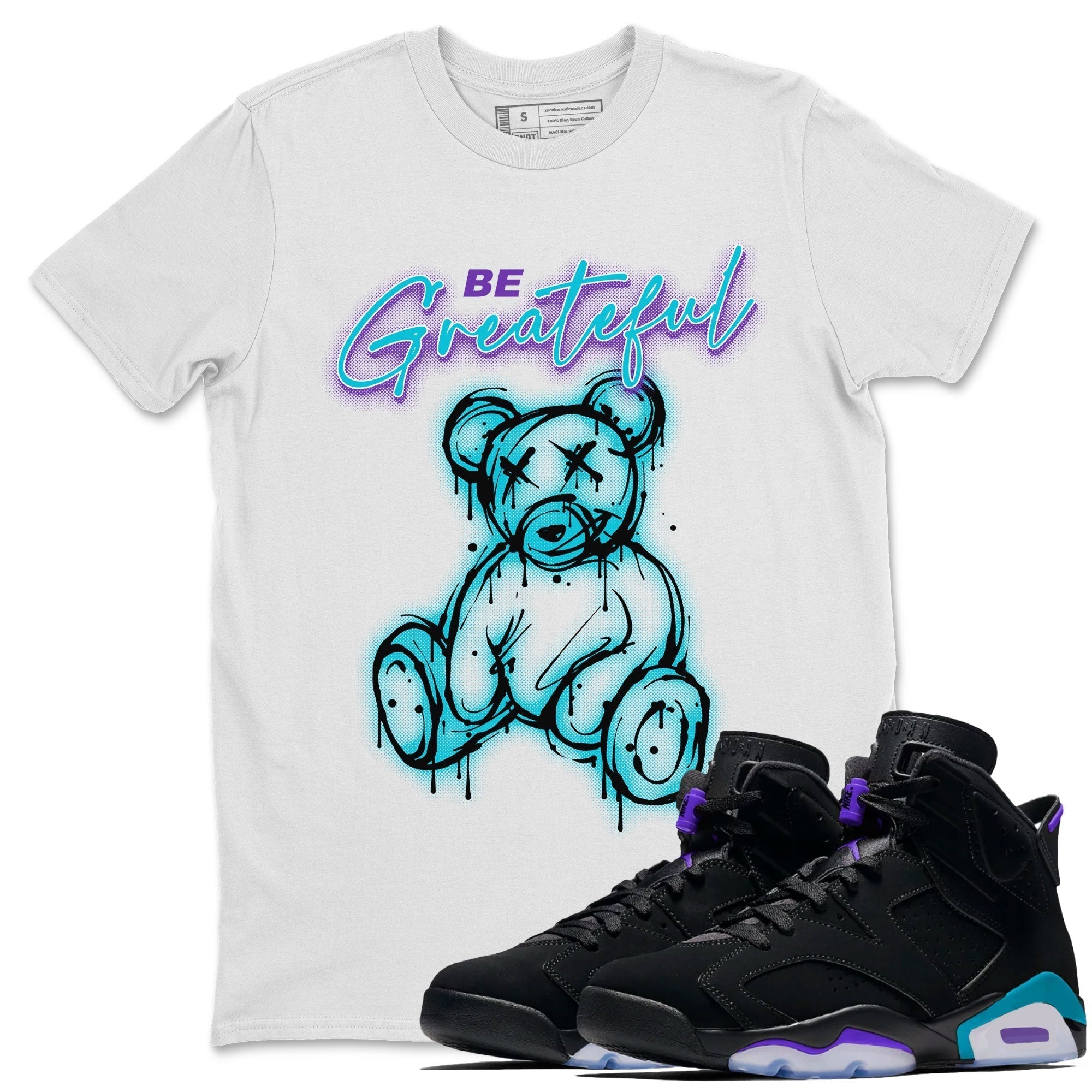 Be Grateful Unisex Adult Tops - Air Jordan 6 Aqua