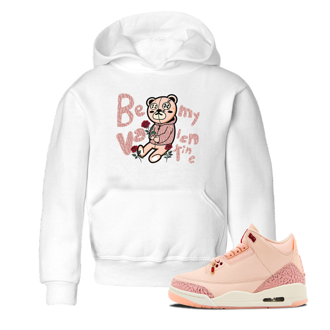 Be My Valentine snkmatch Tees Kids - Air Jordan 3 Valentines Day