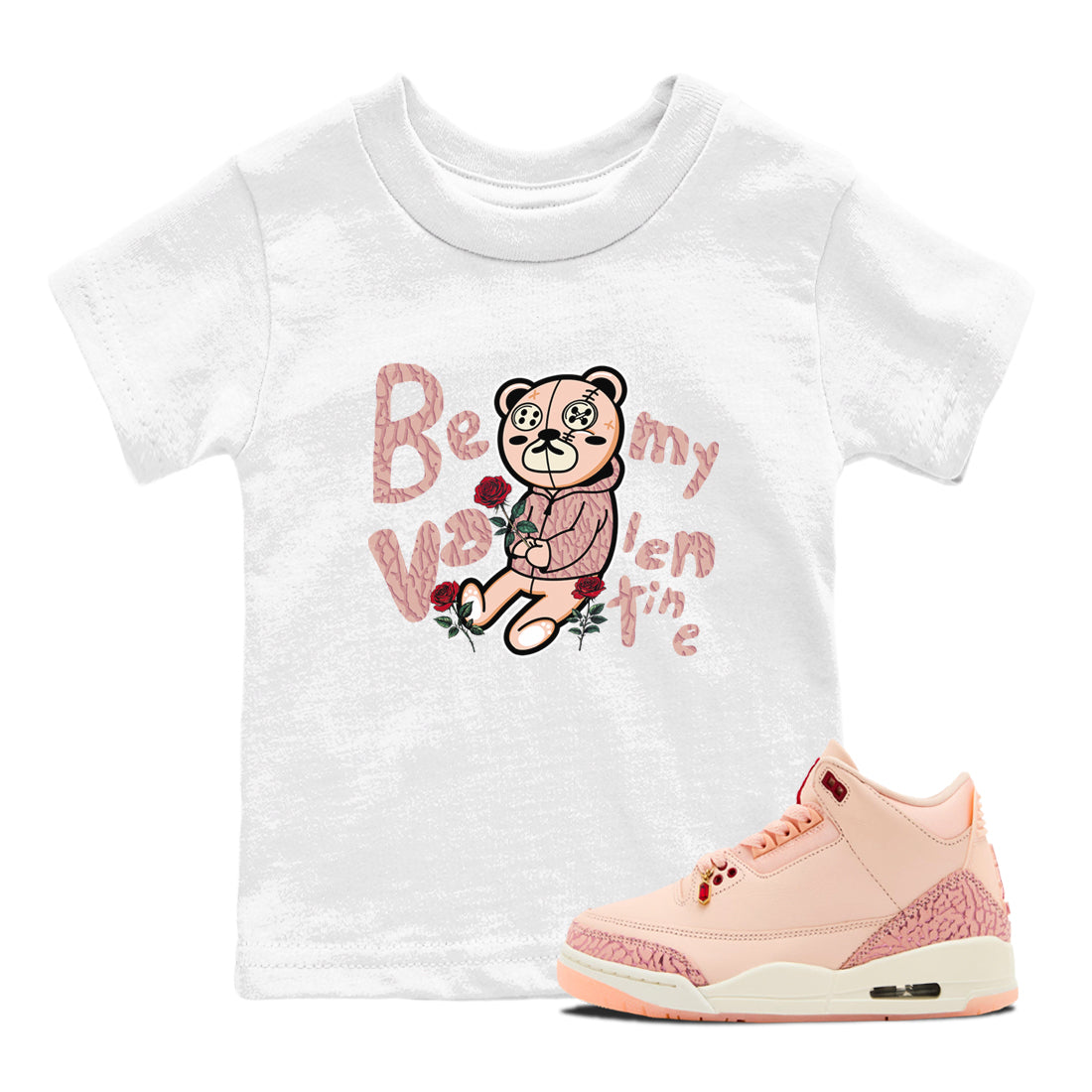 Be My Valentine snkmatch Tees Kids - Air Jordan 3 Valentines Day