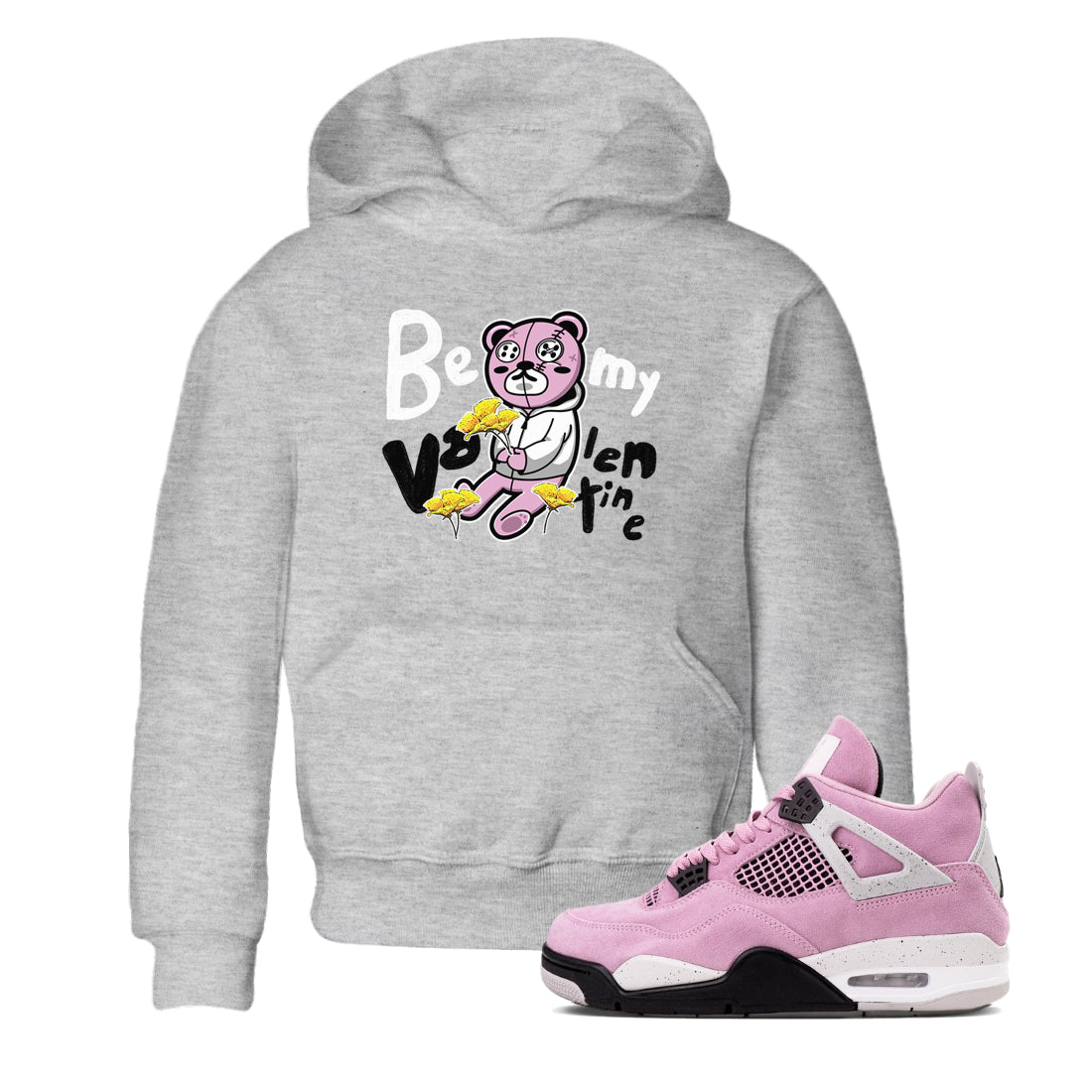 Be my Valentine snkmatch Tees Kids - Air Jordan 4 Orchid