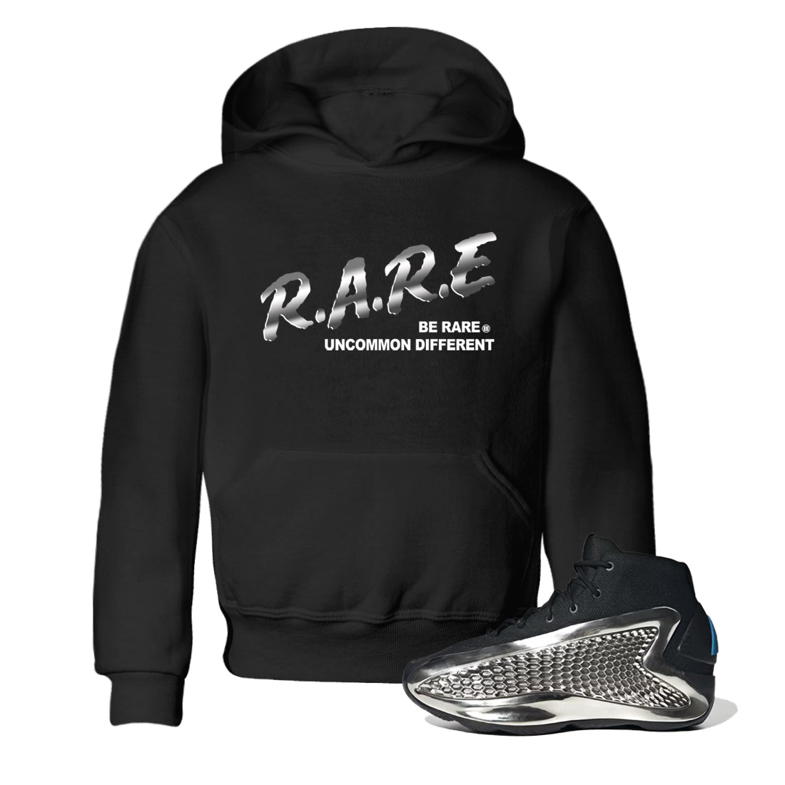 Be Rare Uncommon Different snkmatch Tees Kids - AE 1 Silver Metallic