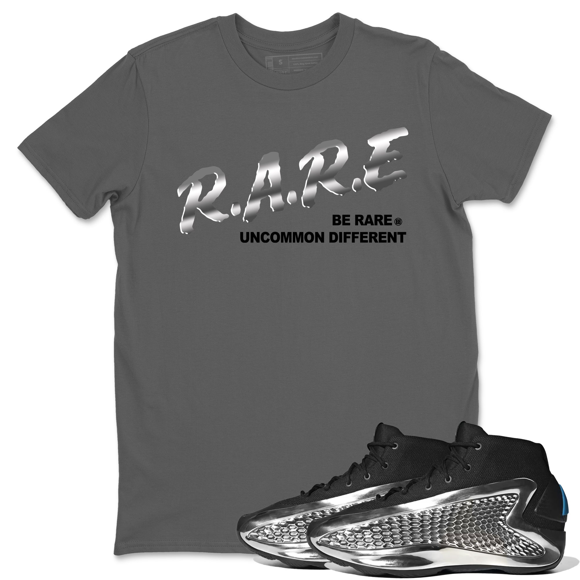 Be Rare Uncommon Different snkmatch Tees - AE 1 Silver Metallic