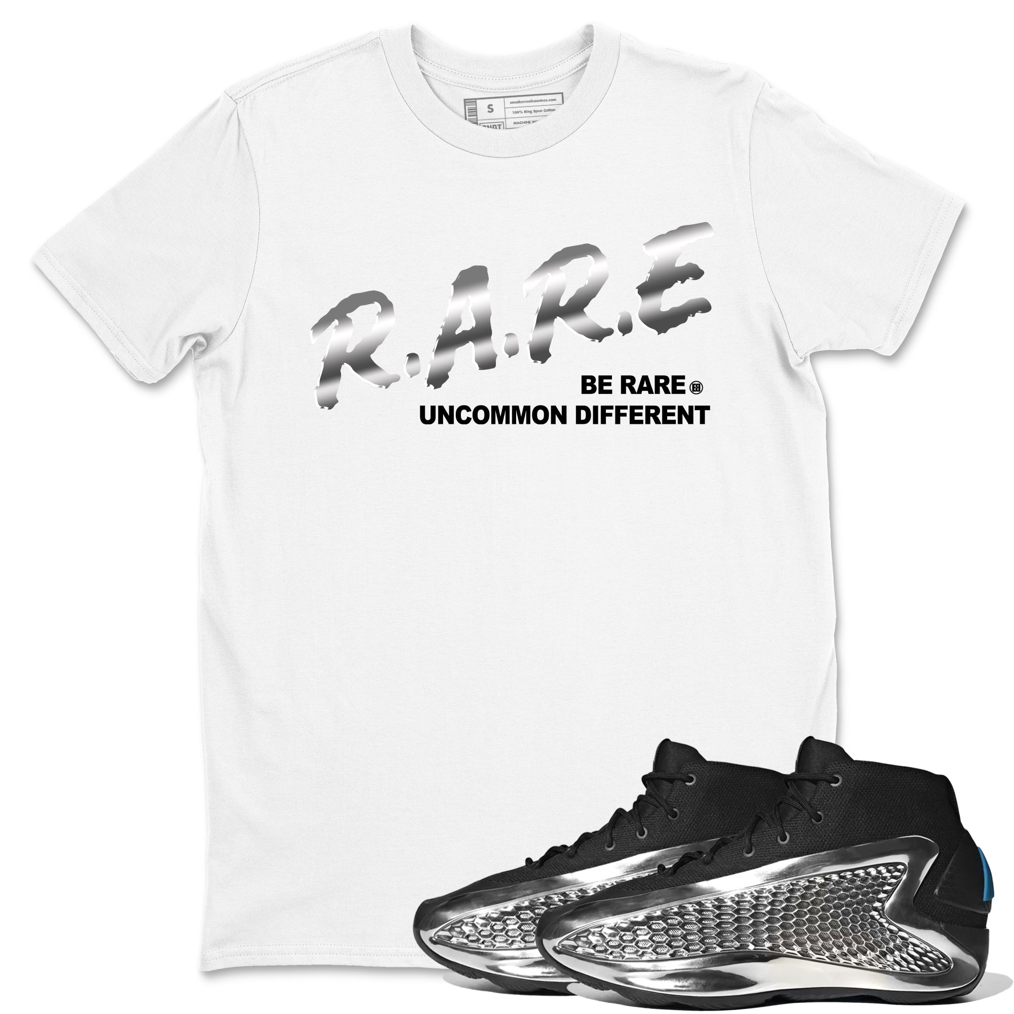 Be Rare Uncommon Different SNRT Sneaker Tees - AE 1 Silver Metallic