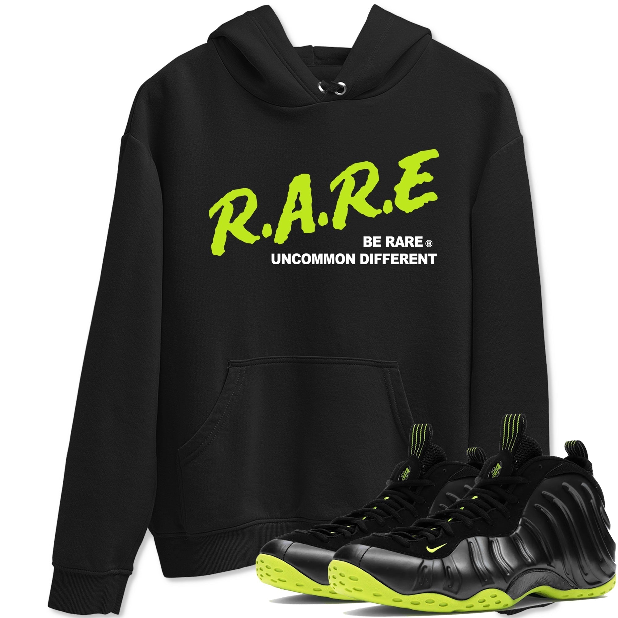 Be Rare Uncommon Different snkmatch Tees - Air Foamposite One Black Volt