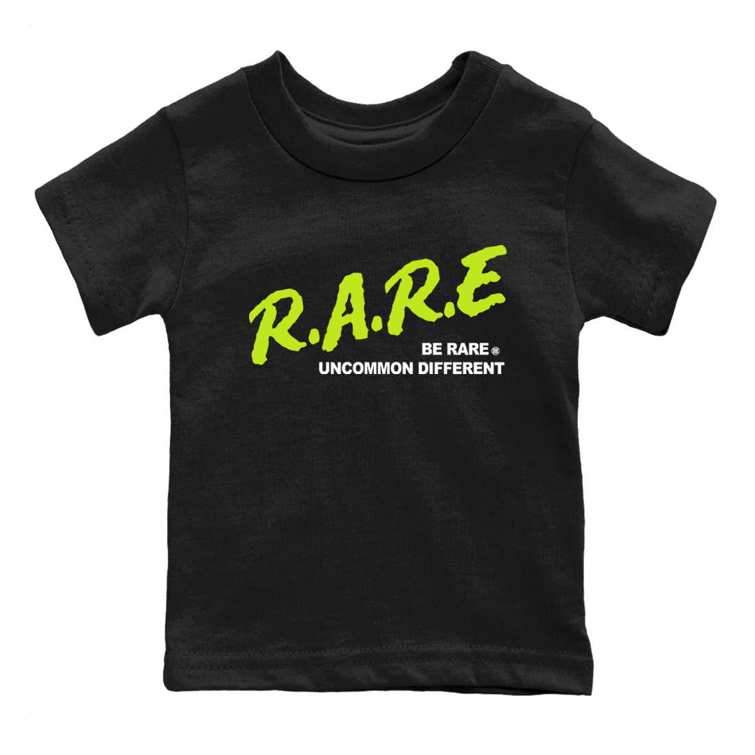 Be Rare Uncommon Different snkmatch Tees Kids - Air Foamposite One Black Volt