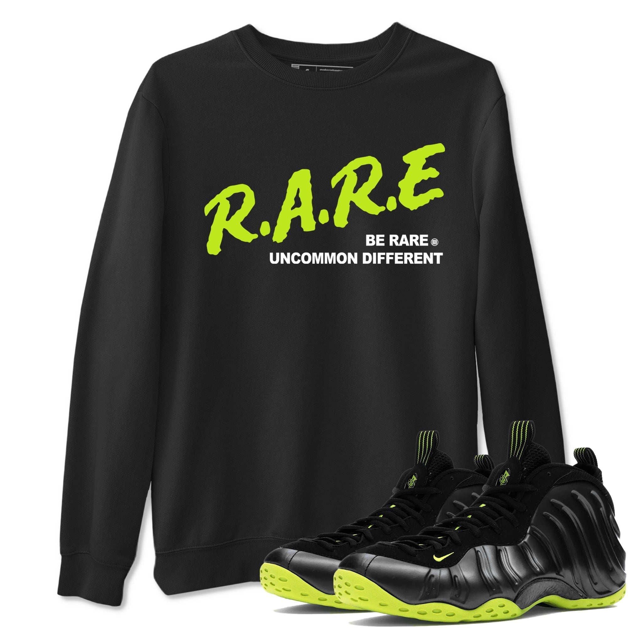 Be Rare Uncommon Different snkmatch Tees - Air Foamposite One Black Volt