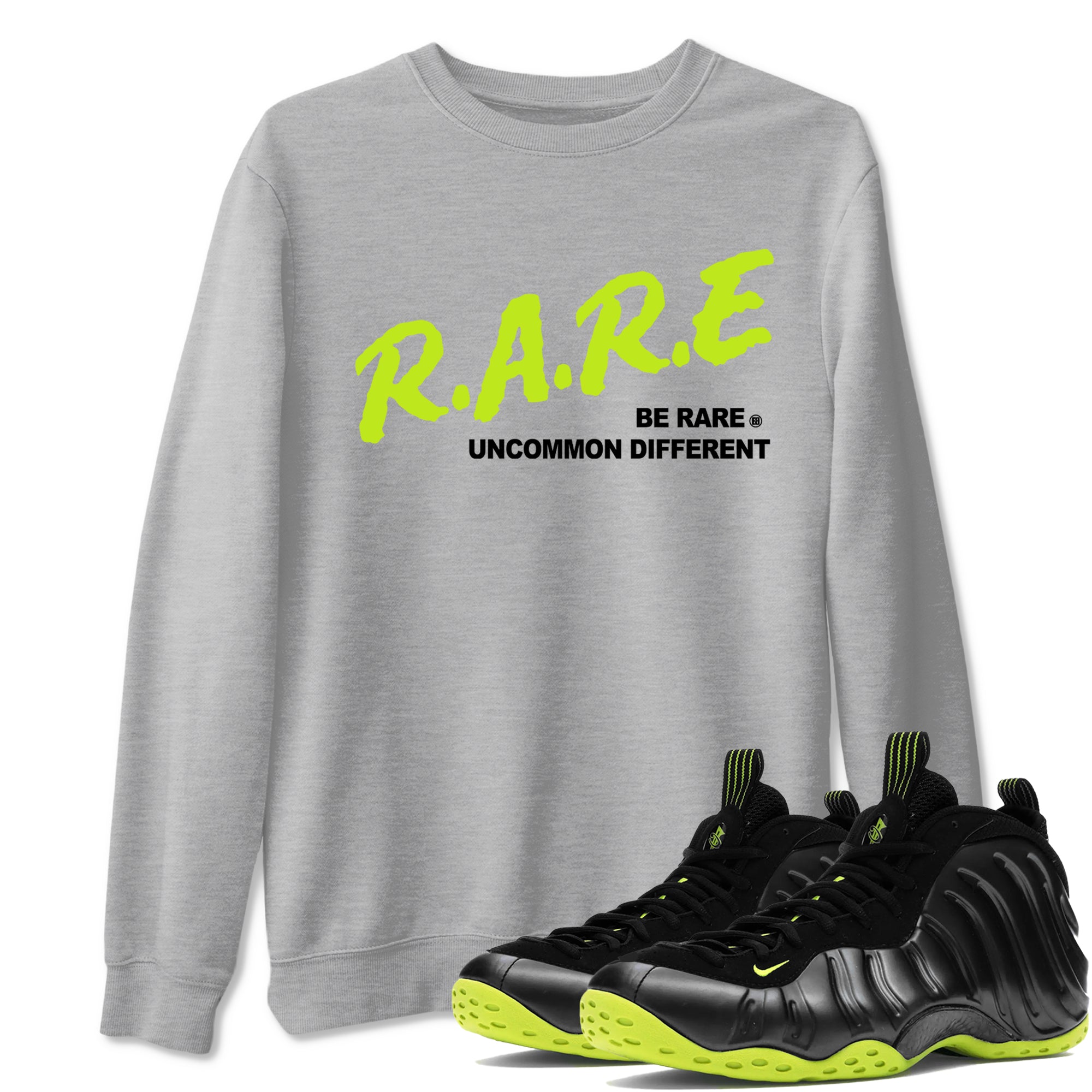 Be Rare Uncommon Different snkmatch Tees - Air Foamposite One Black Volt