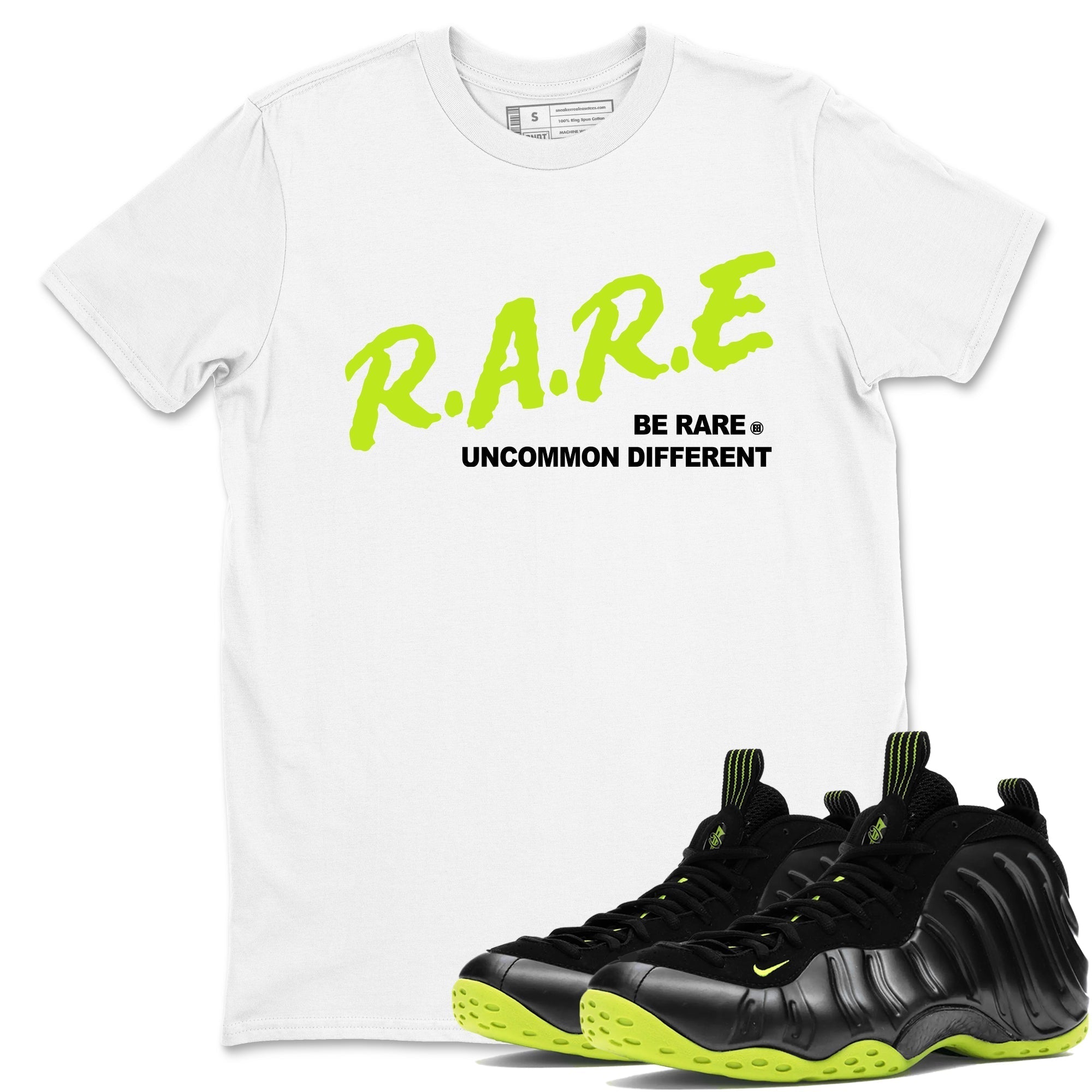 Be Rare Uncommon Different snkmatch Tees - Air Foamposite One Black Volt