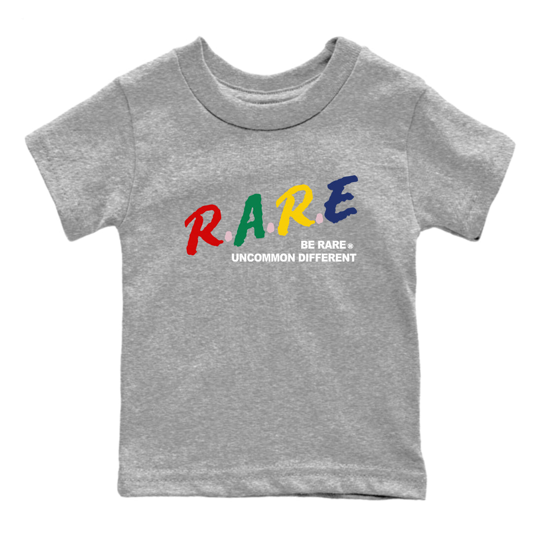 Be Rare Uncommon Different snkmatch Tees Kids - Air Force 3 Blue Void and Tour Yellow