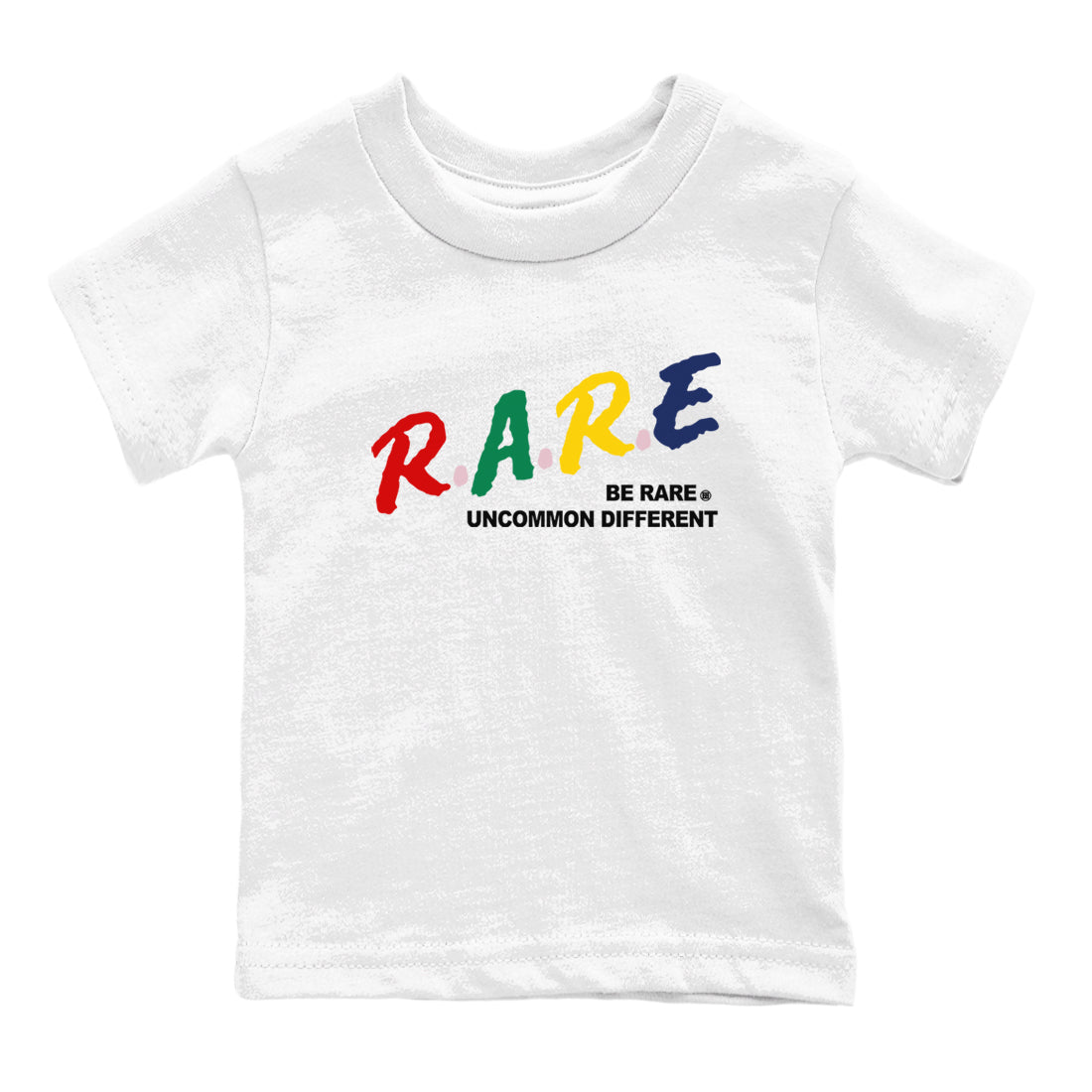 Be Rare Uncommon Different snkmatch Tees Kids - Air Force 3 Blue Void and Tour Yellow