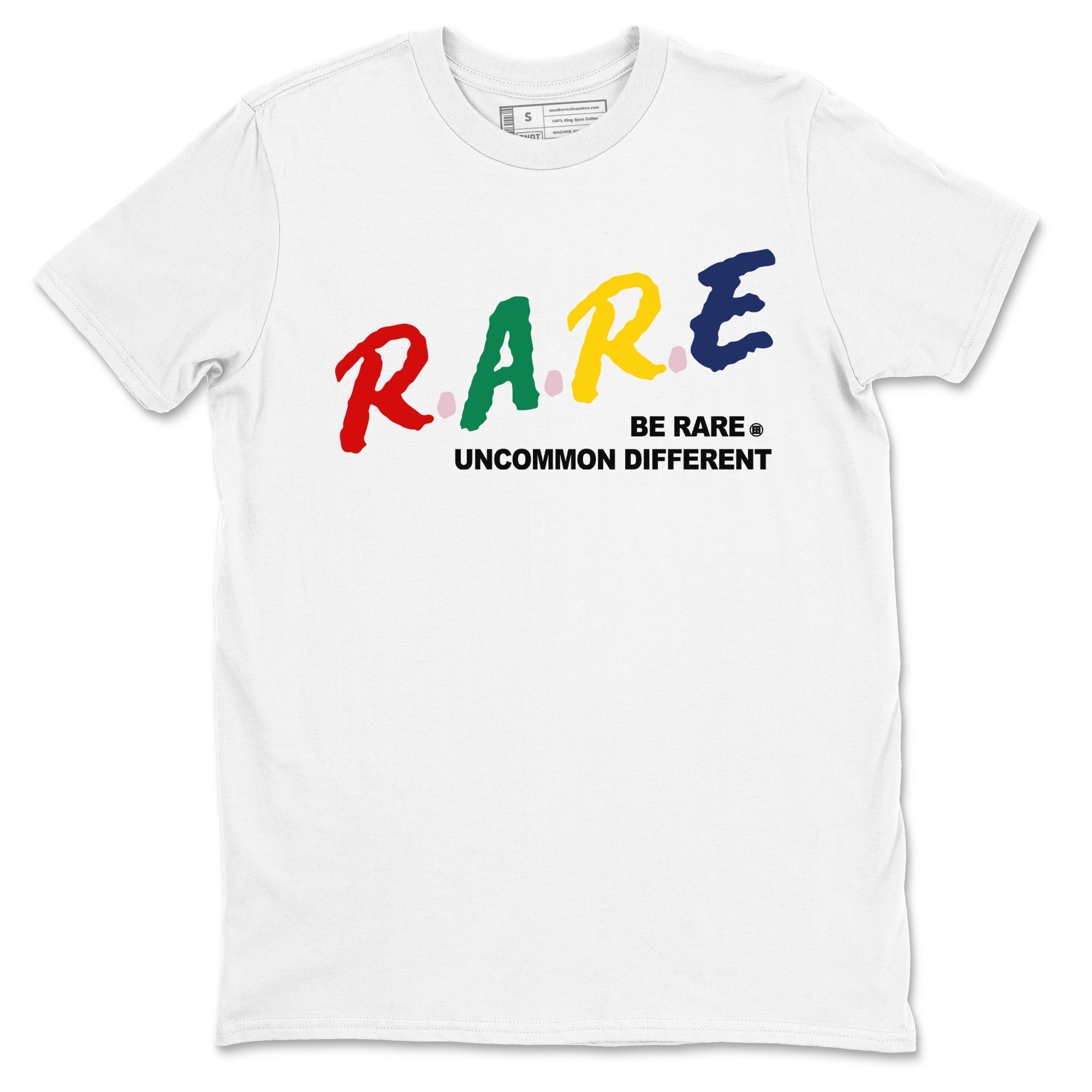 Be Rare Uncommon Different snkmatch Tees - Air Force 3 Blue Void and Tour Yellow
