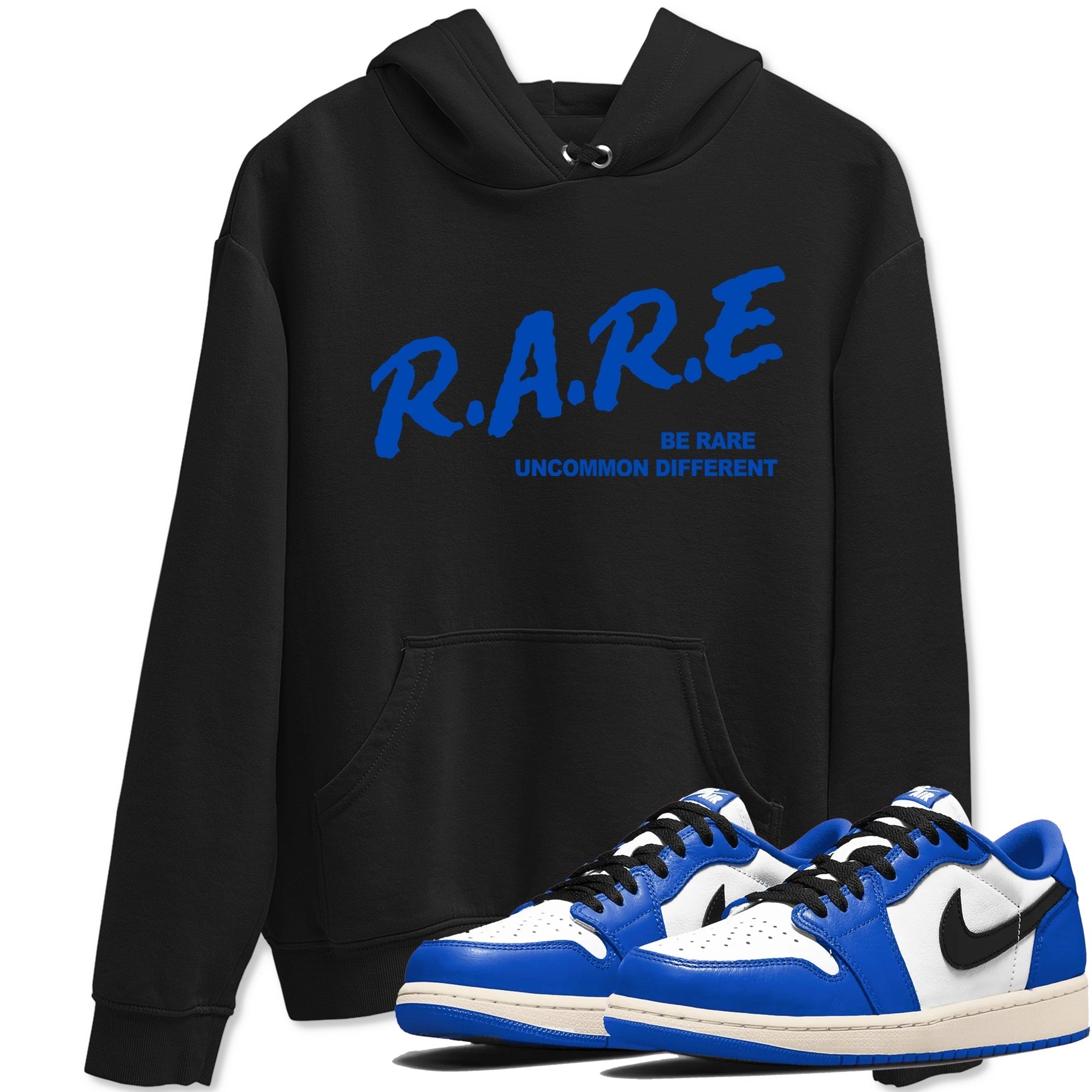 Be Rare Uncommon Different snkmatch Tees - Air Jordan 1 Game Royal