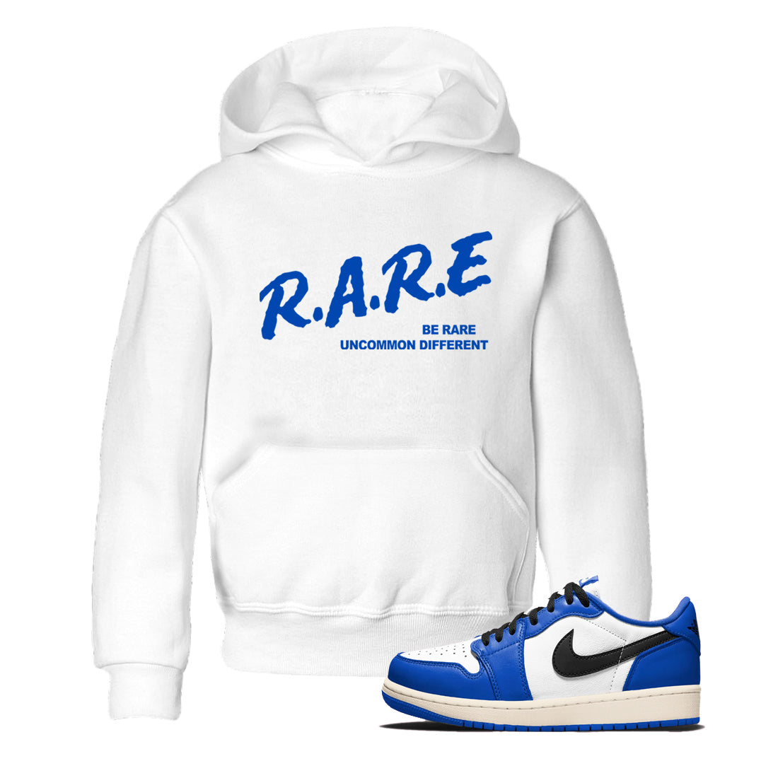 Be Rare Uncommon Different snkmatch Tees Kids - Air Jordan 1 Game Royal