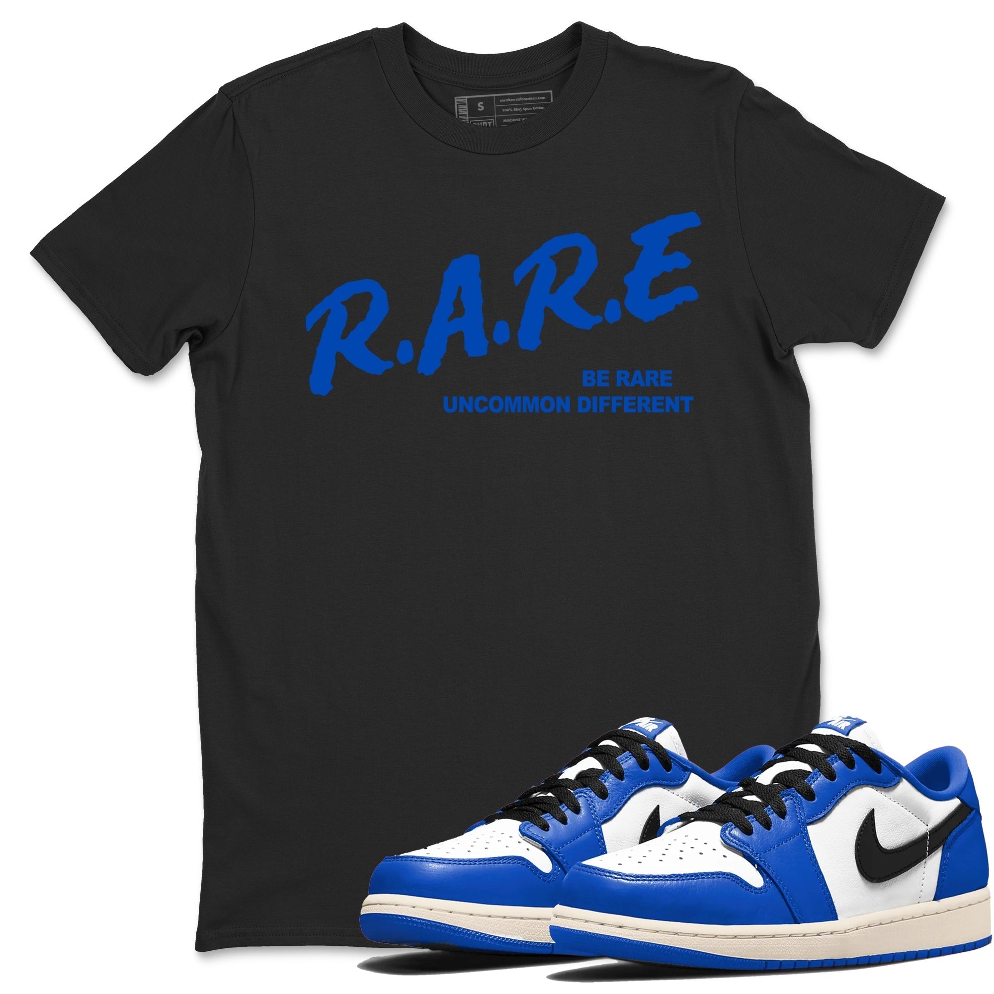 Be Rare Uncommon Different snkmatch Tees - Air Jordan 1 Game Royal