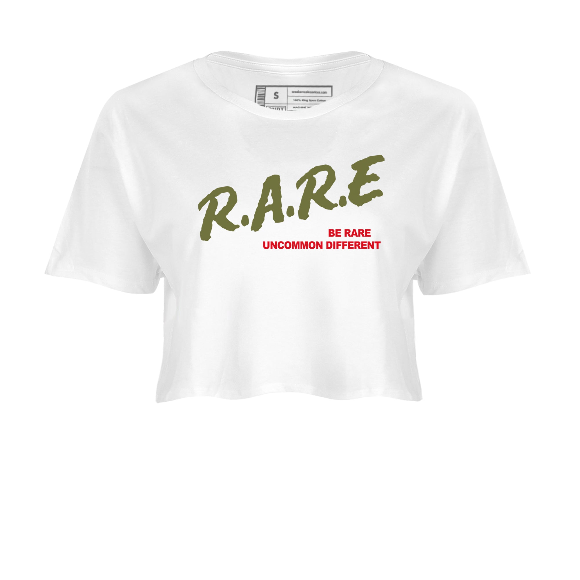 Be Rare Uncommon Different snkmatch Women's Top - Air Jordan 1 Travis Scott Medium Olive