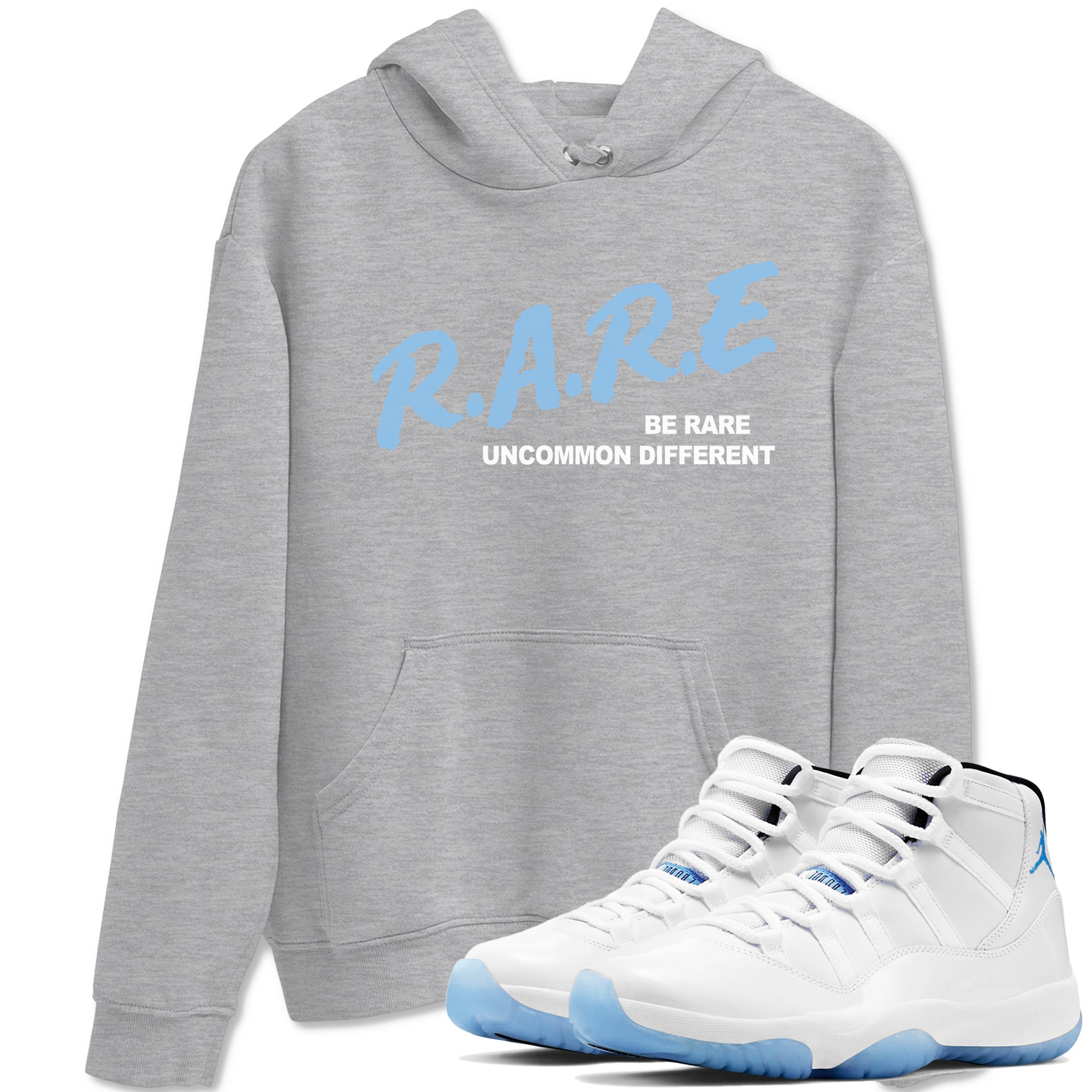 Be Rare Uncommon Different snkmatch Tees - Air Jordan 11 Legend Blue