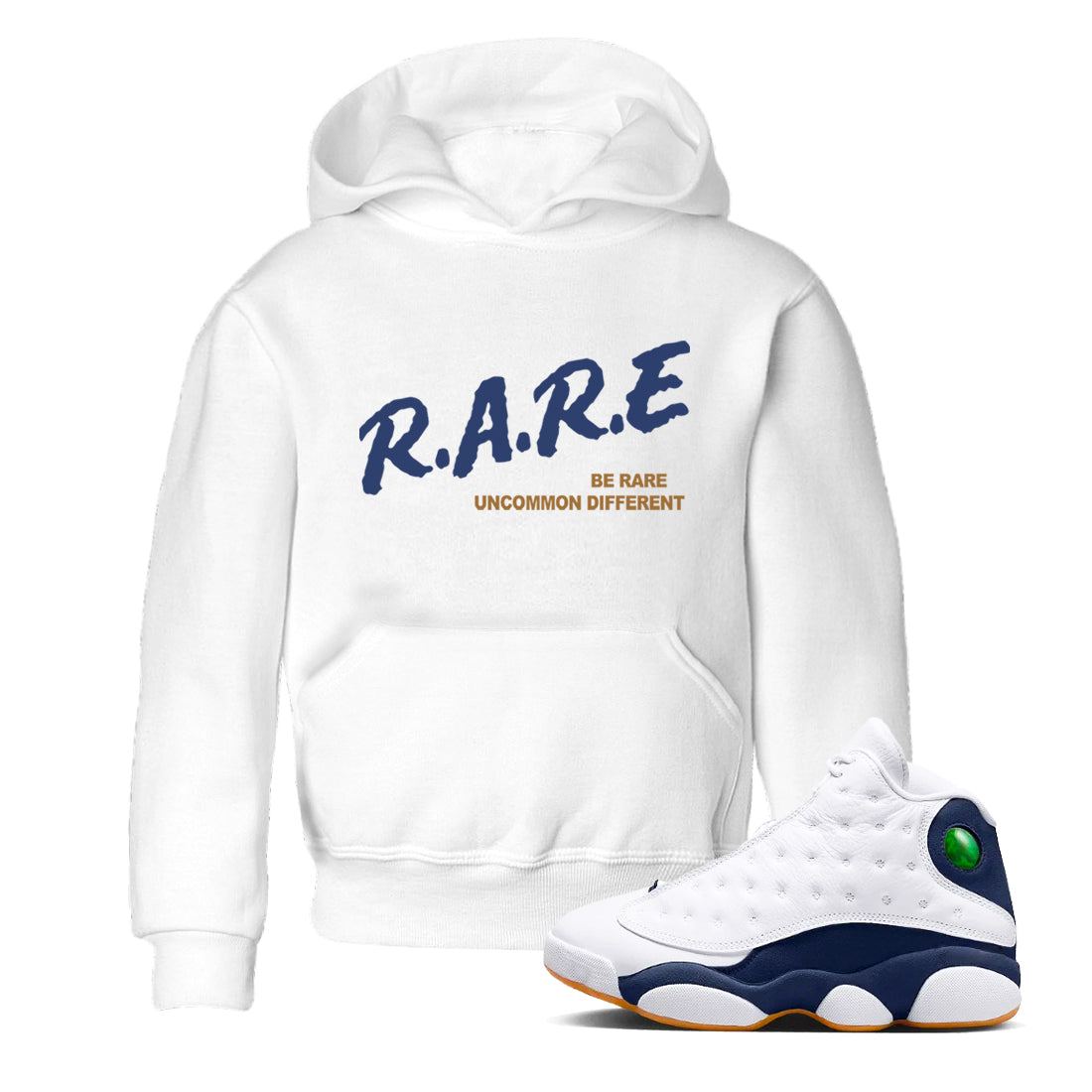 Be Rare Uncommon Different snkmatch Tees Kids - Air Jordan 13 Midnight Navy