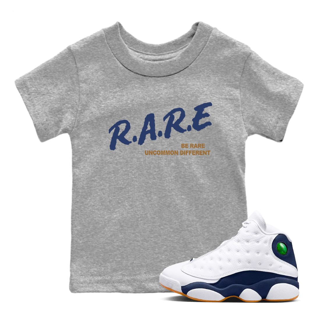 Be Rare Uncommon Different snkmatch Tees Kids - Air Jordan 13 Midnight Navy