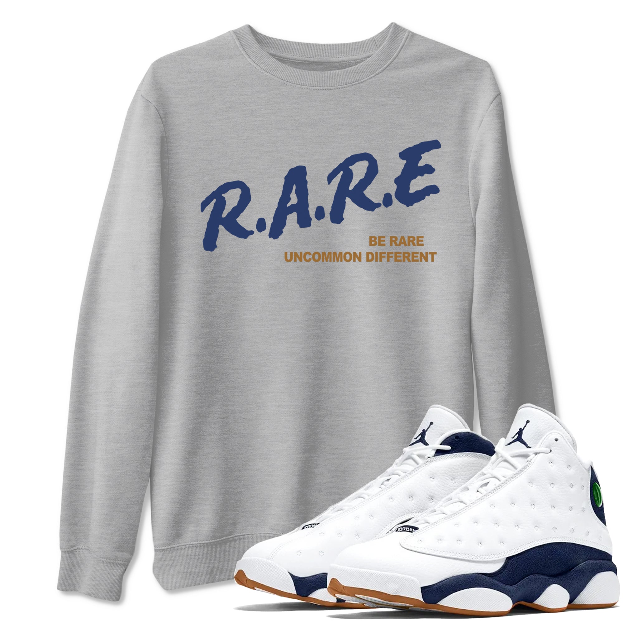 Be Rare Uncommon Different snkmatch Tees - Air Jordan 13 Midnight Navy
