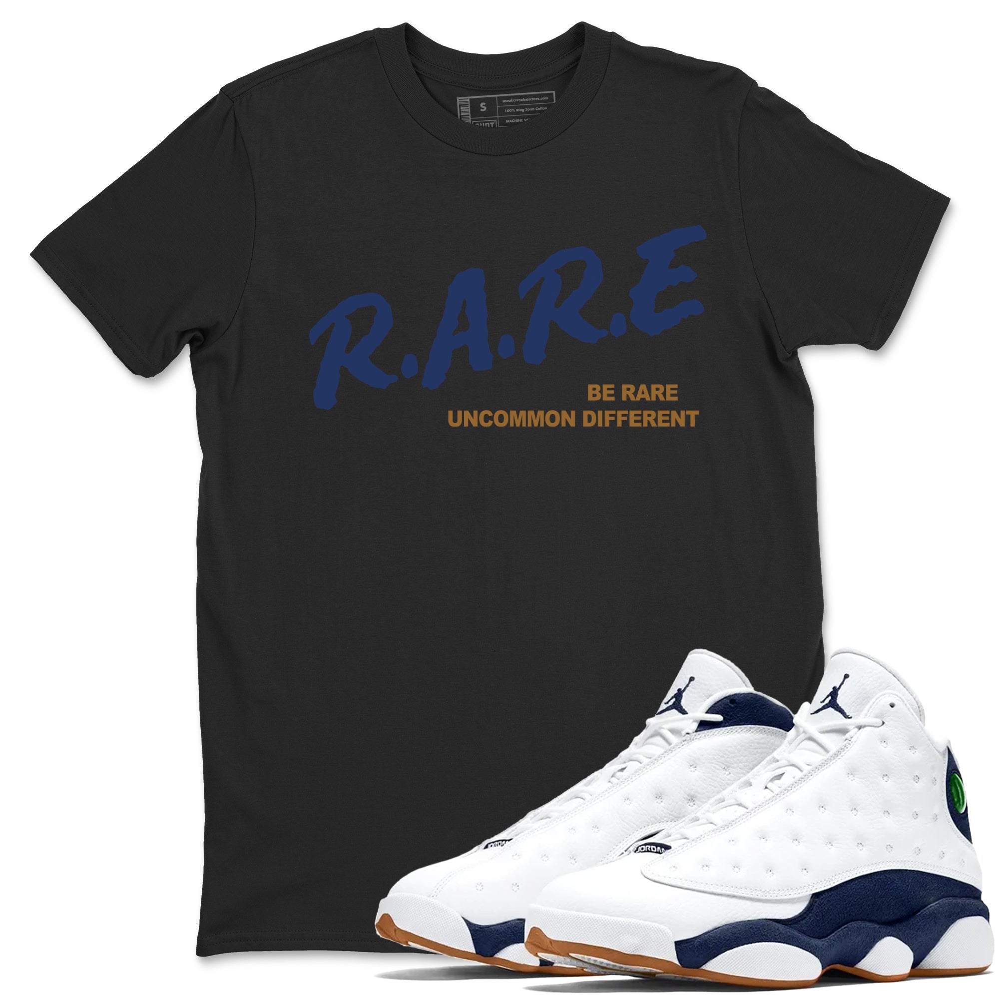 Be Rare Uncommon Different snkmatch Tees - Air Jordan 13 Midnight Navy