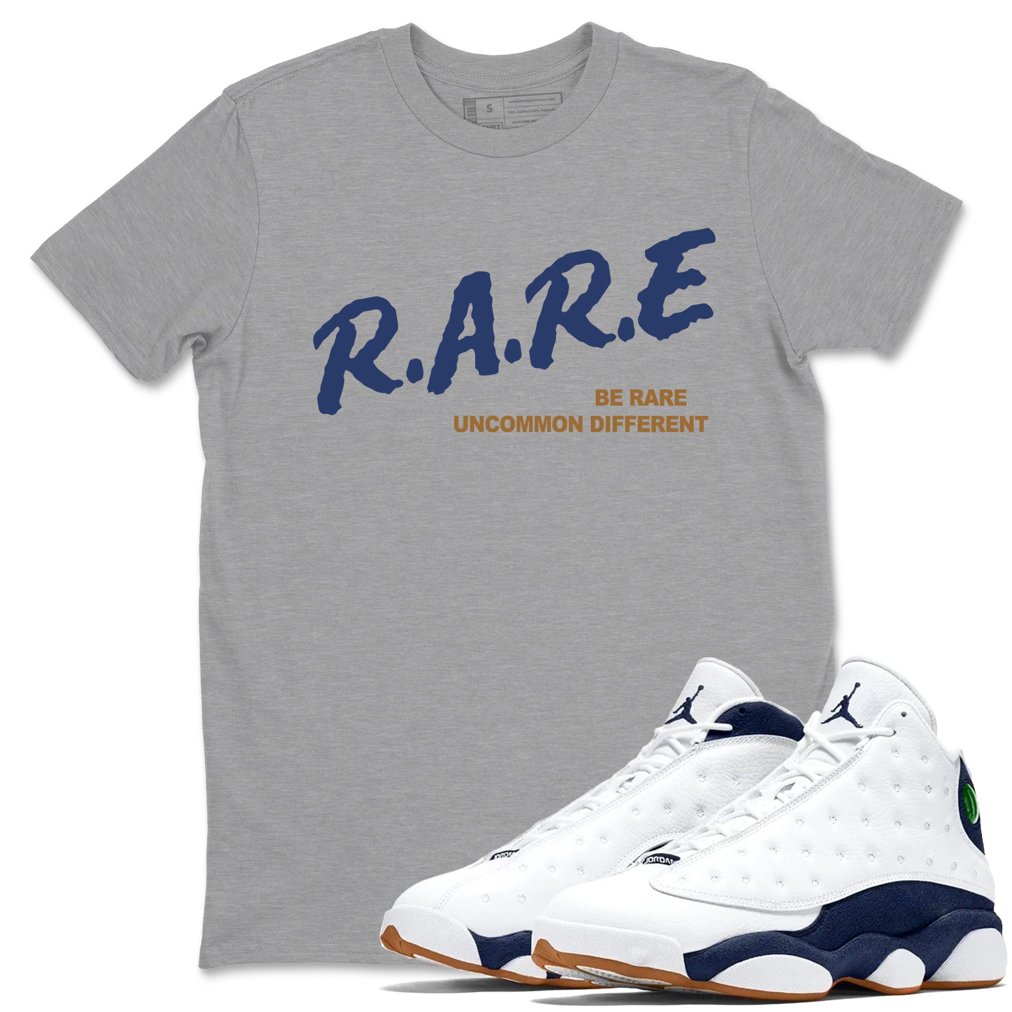 Be Rare Uncommon Different snkmatch Tees - Air Jordan 13 Midnight Navy