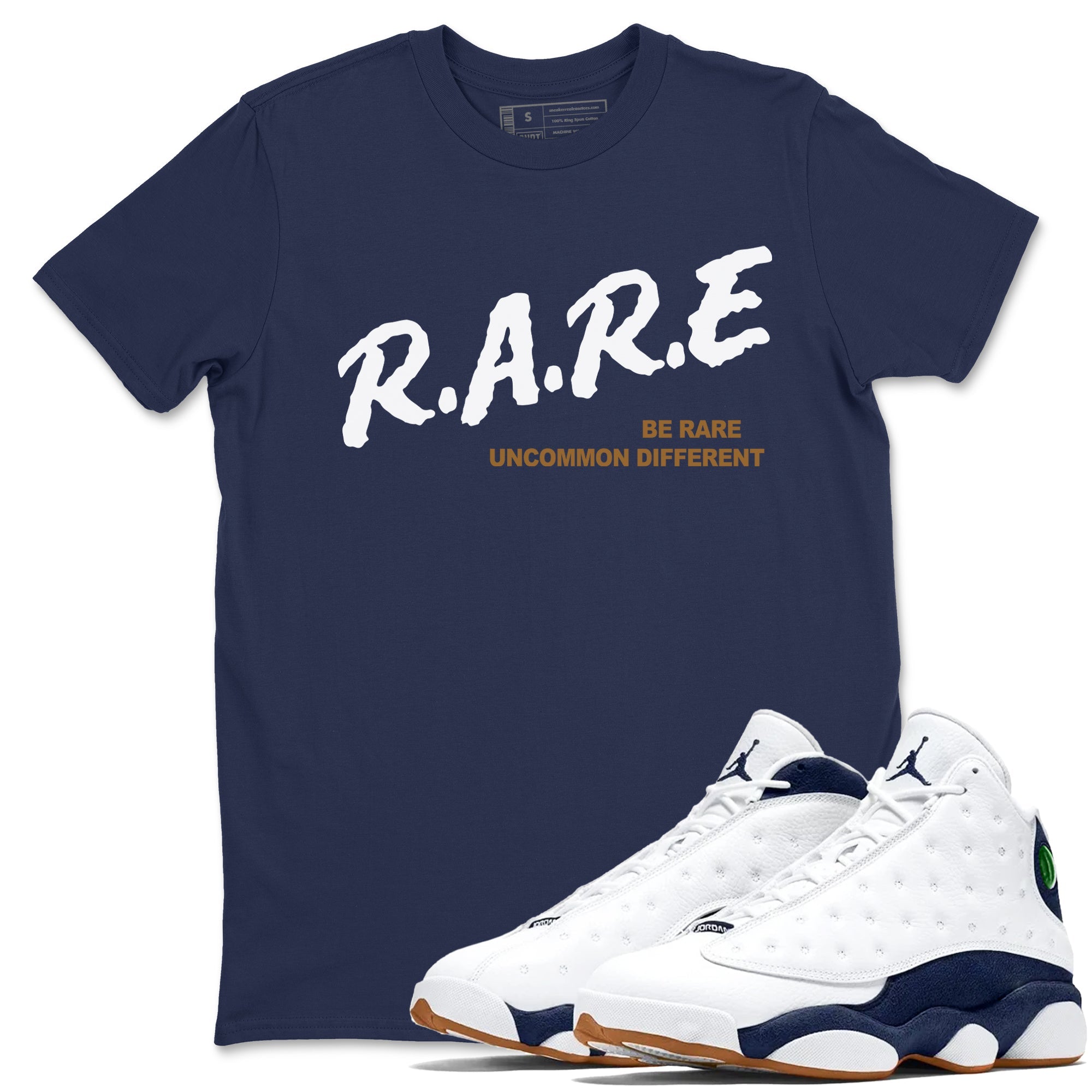 Be Rare Uncommon Different snkmatch Tees - Air Jordan 13 Midnight Navy