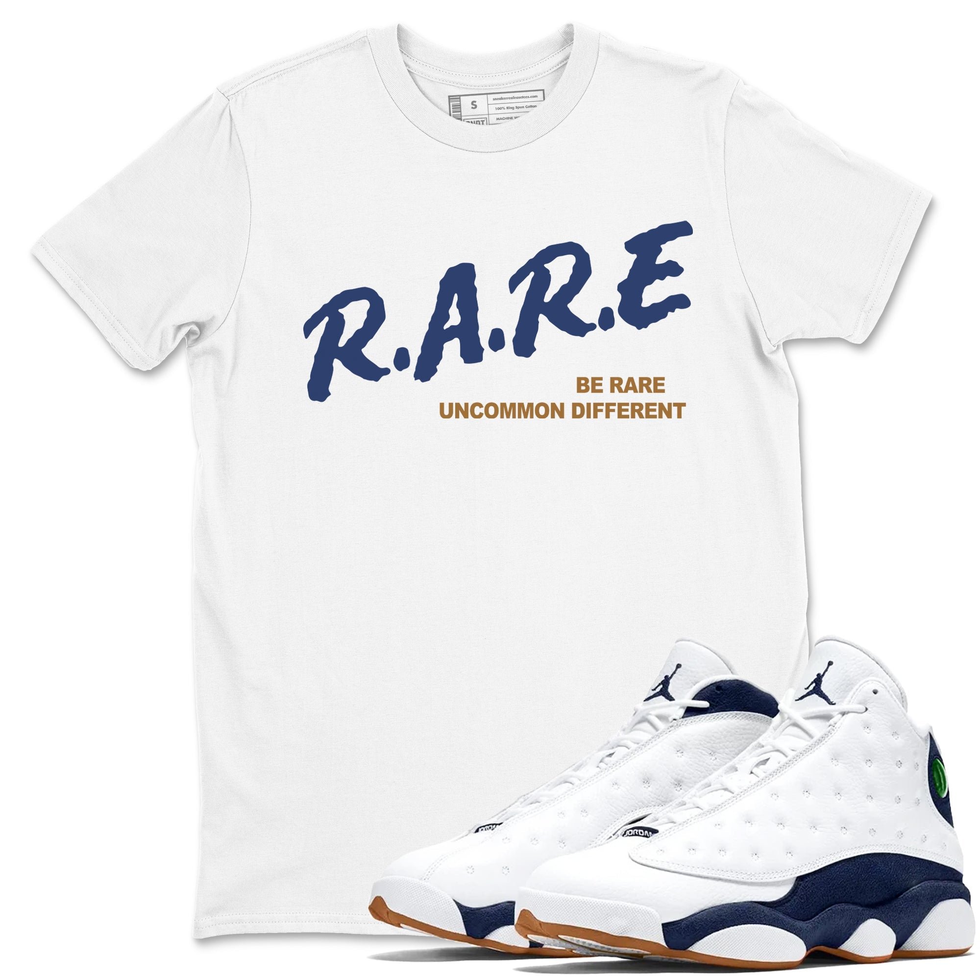Be Rare Uncommon Different snkmatch Tees - Air Jordan 13 Midnight Navy