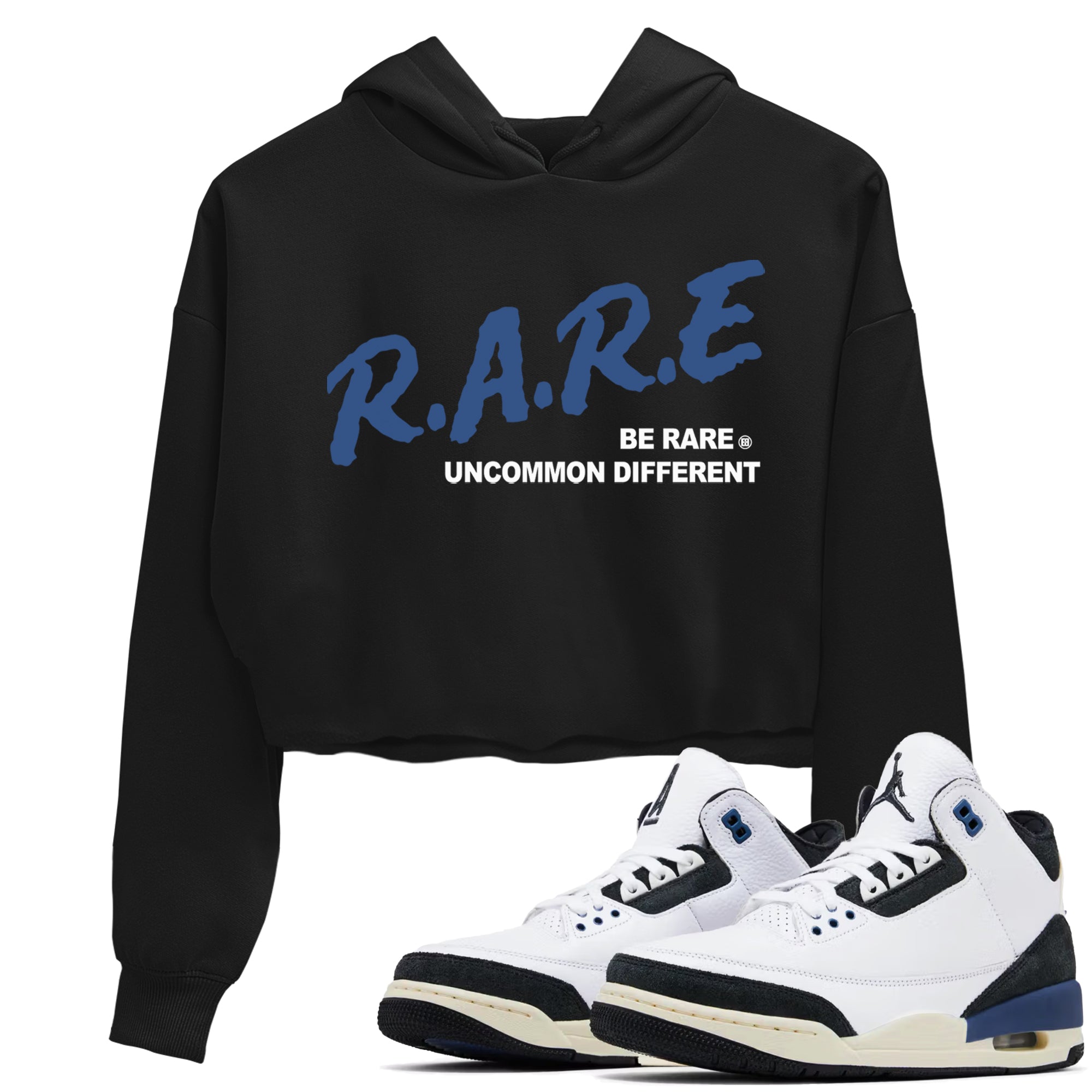 Be Rare Uncommon Different snkmatch Women's Top - Air Jordan 3 A Ma Maniere x Diffused Blue