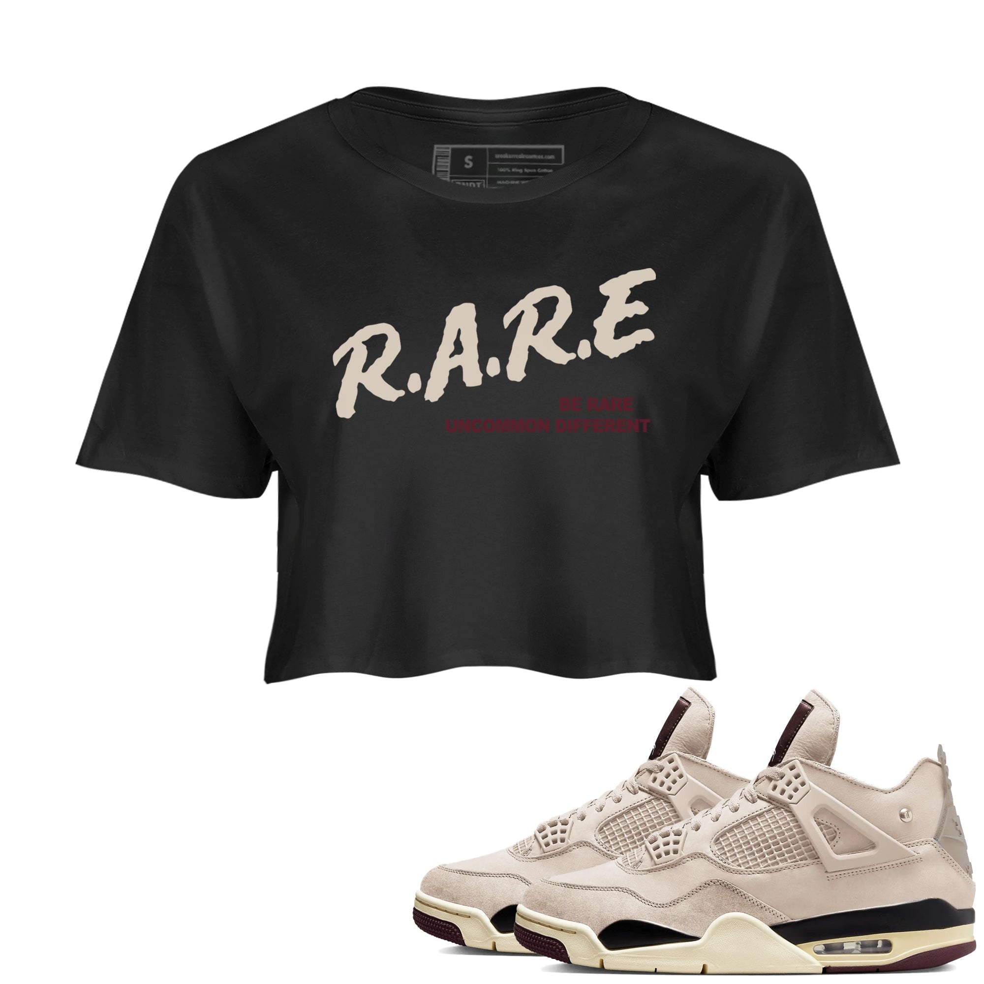 Be Rare Uncommon Different snkmatch Women's Top - Air Jordan 4 A Ma Maniere x Fossil Stone