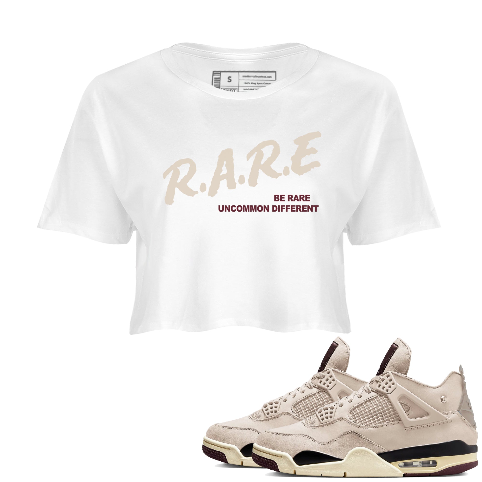 Be Rare Uncommon Different snkmatch Women's Top - Air Jordan 4 A Ma Maniere x Fossil Stone