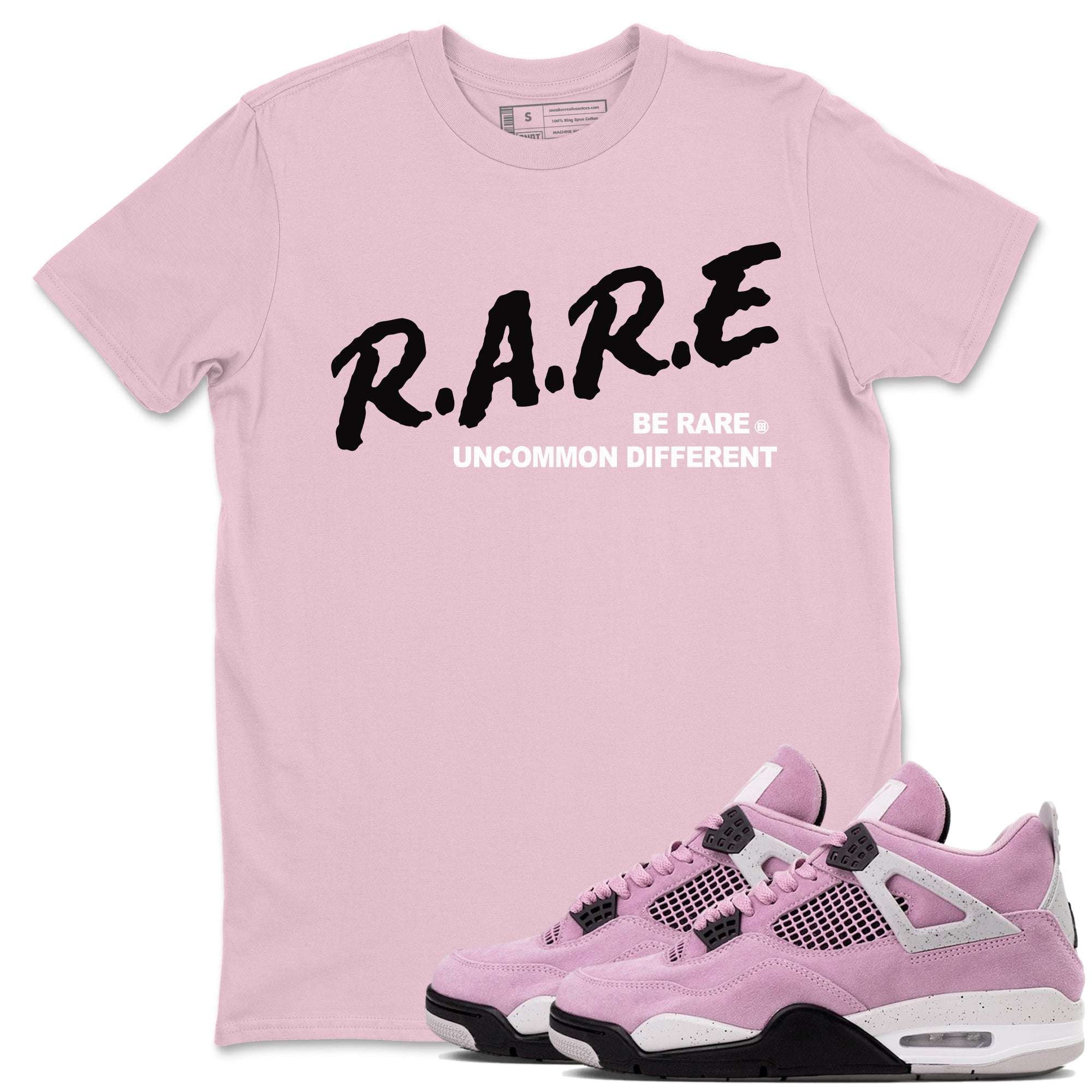 Be Rare Uncommon Different SNRT Sneaker Tees - Air Jordan 4 Orchid