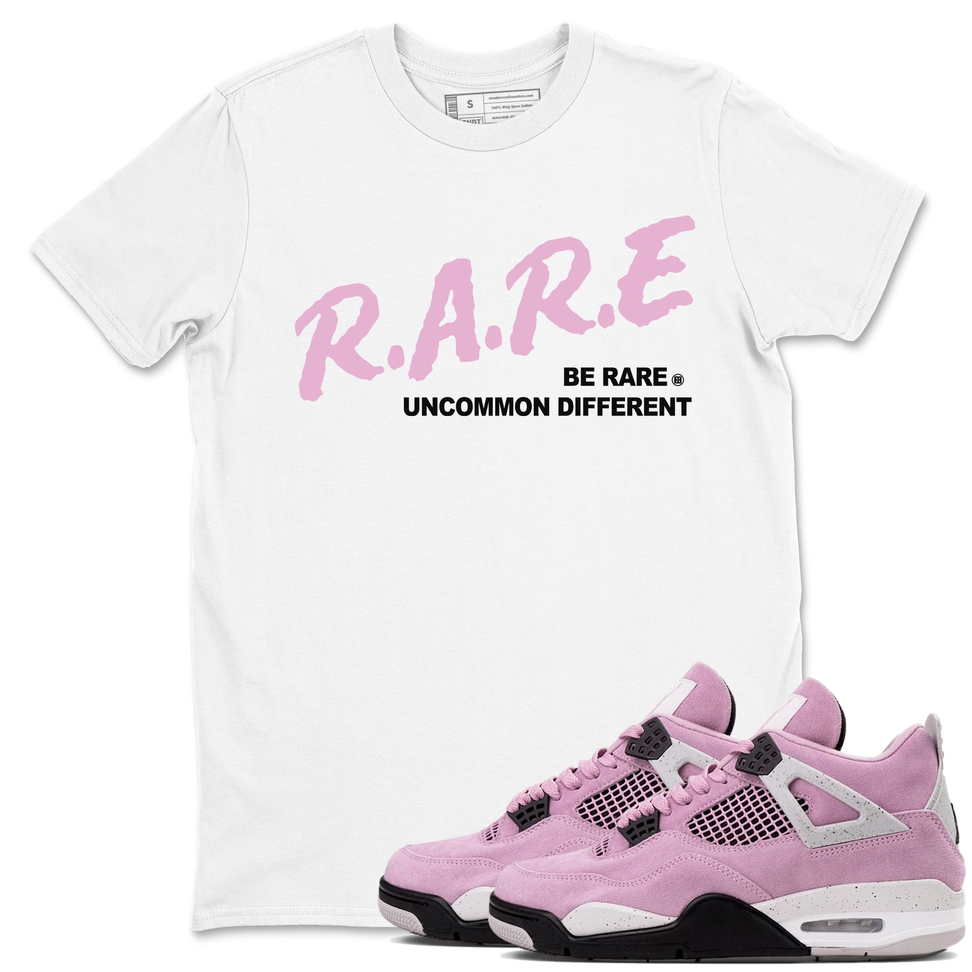 Be Rare Uncommon Different SNRT Sneaker Tees - Air Jordan 4 Orchid