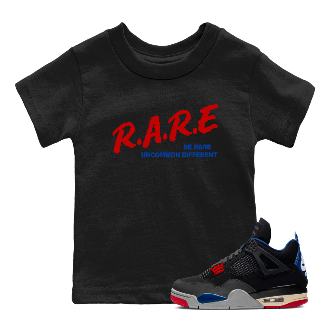 Be Rare Uncommon Different snkmatch Tees Kids - Air Jordan 4 Rare Air