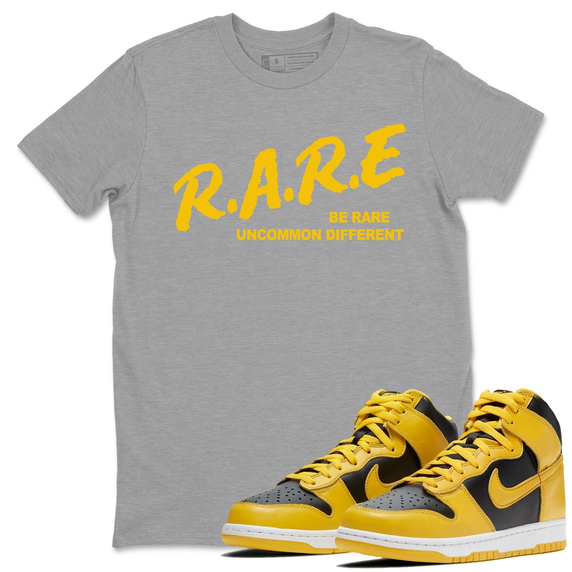 Be Rare Uncommon Different snkmatch Tees - Dunk High Pollen