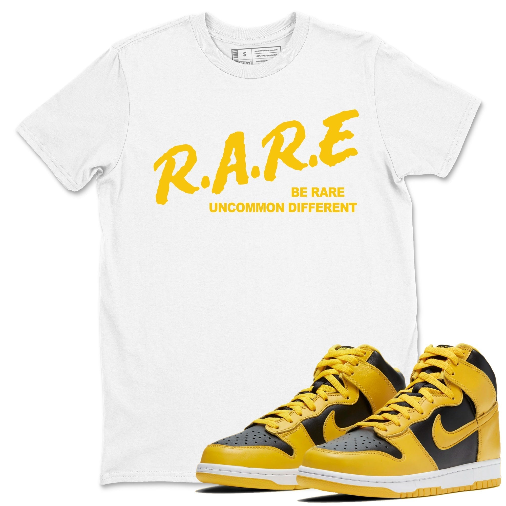 Be Rare Uncommon Different snkmatch Tees - Dunk High Pollen