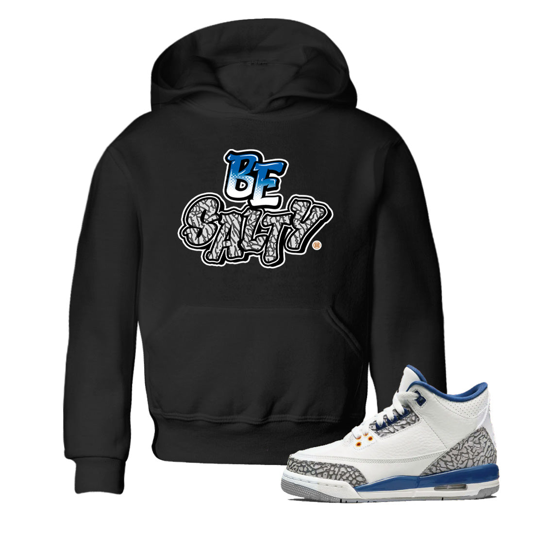 Be Salty Kids Tops - Air Jordan 3 Wizards
