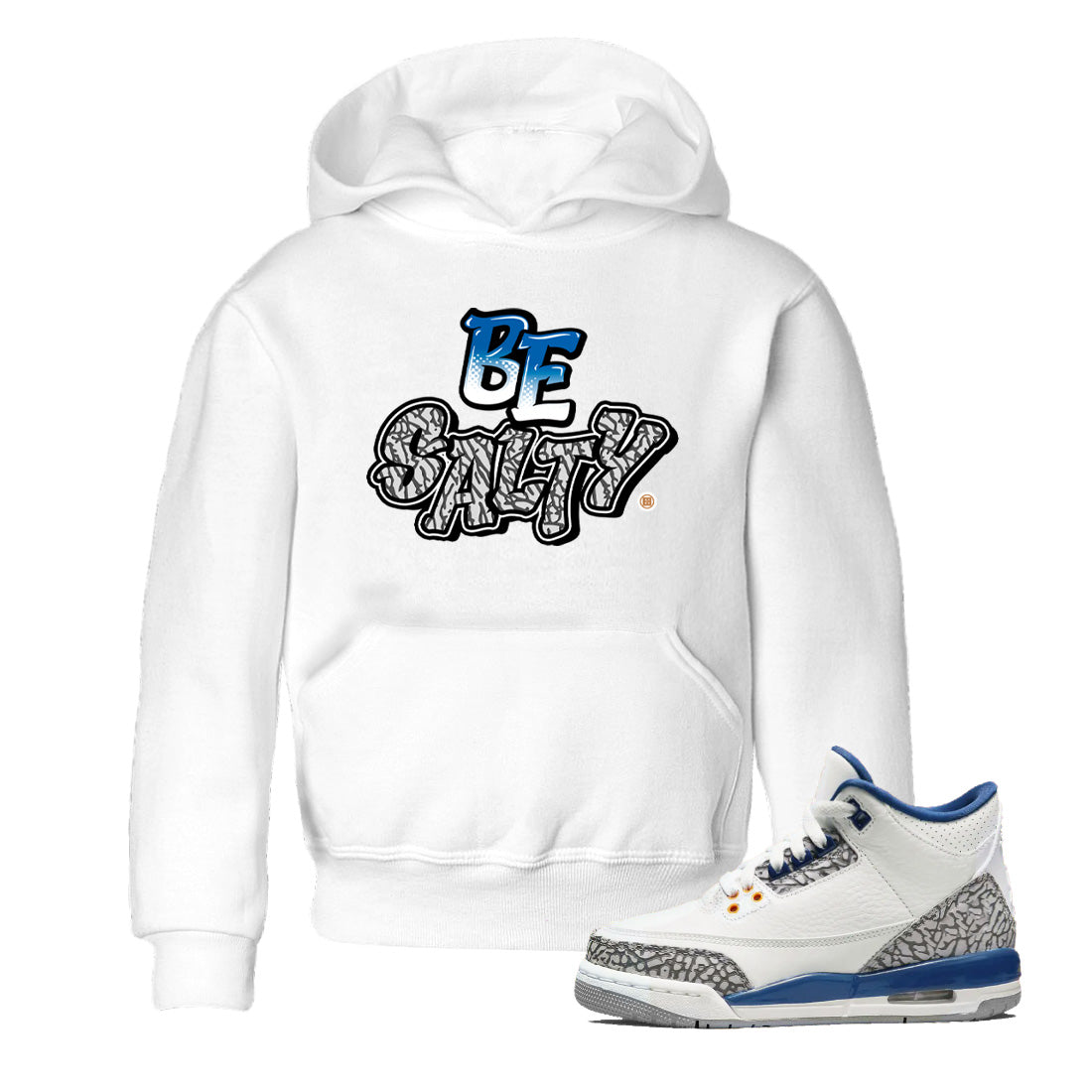Be Salty Kids Tops - Air Jordan 3 Wizards