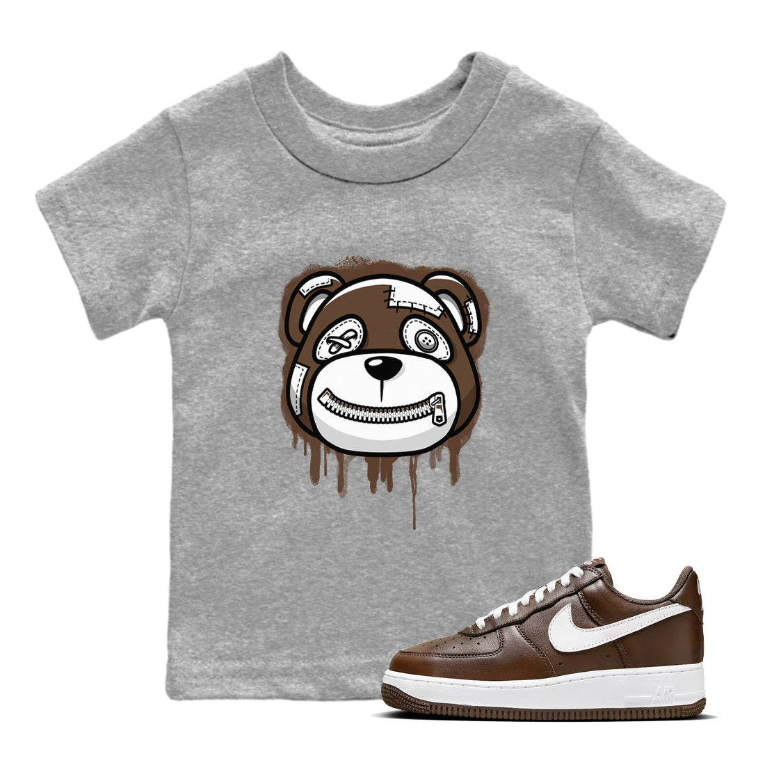 Bear Face snkmatch Tee Kids - Air Force 1 Chocolate