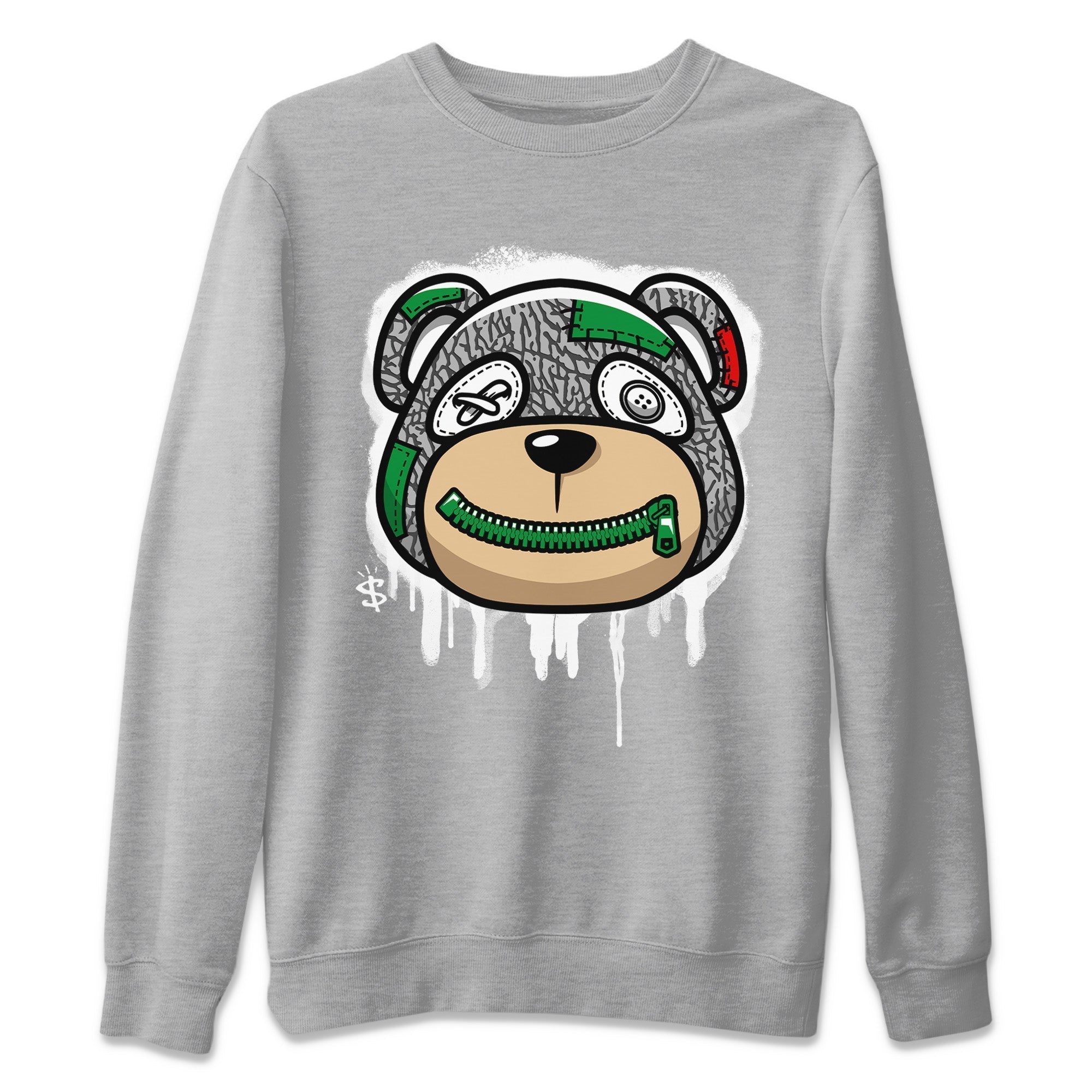 Bear Face Unisex Tops - Air Jordan 3 Lucky Green