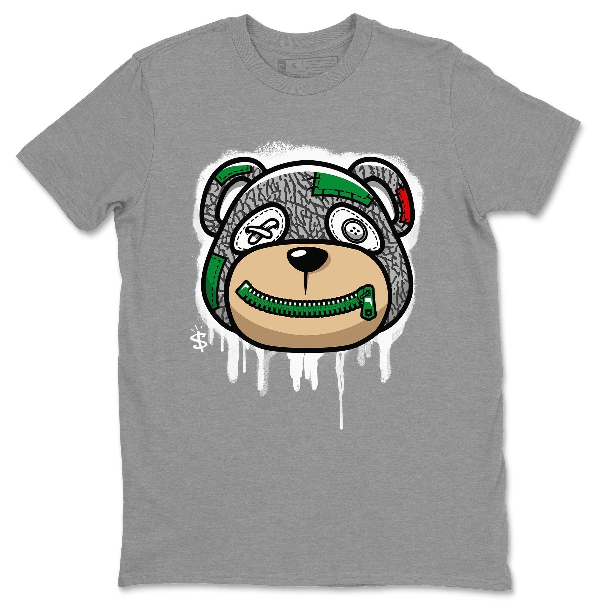 Bear Face Unisex Tops - Air Jordan 3 Lucky Green