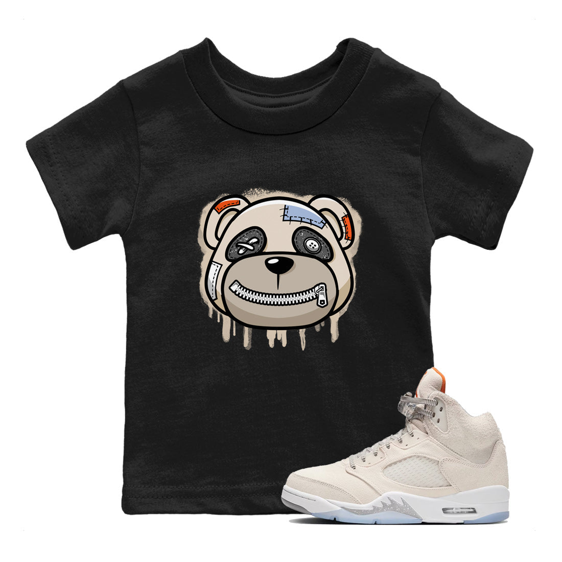 Bear Face Kids Tops - Air Jordan 5 Craft