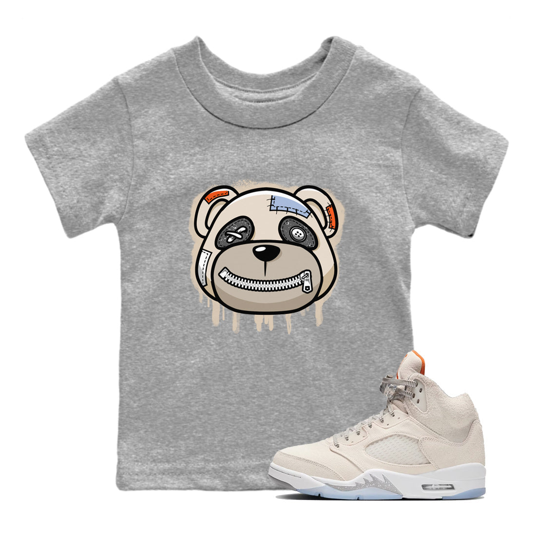 Bear Face Kids Tops - Air Jordan 5 Craft