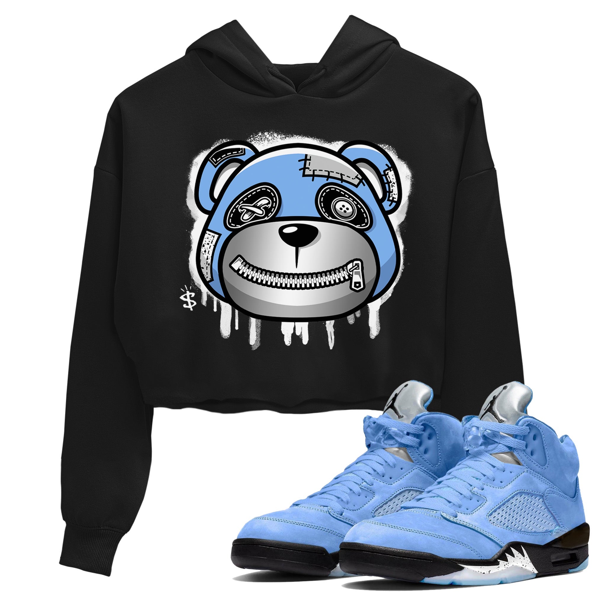Bear Face Women's Tops - Air Jordan 5 UNC