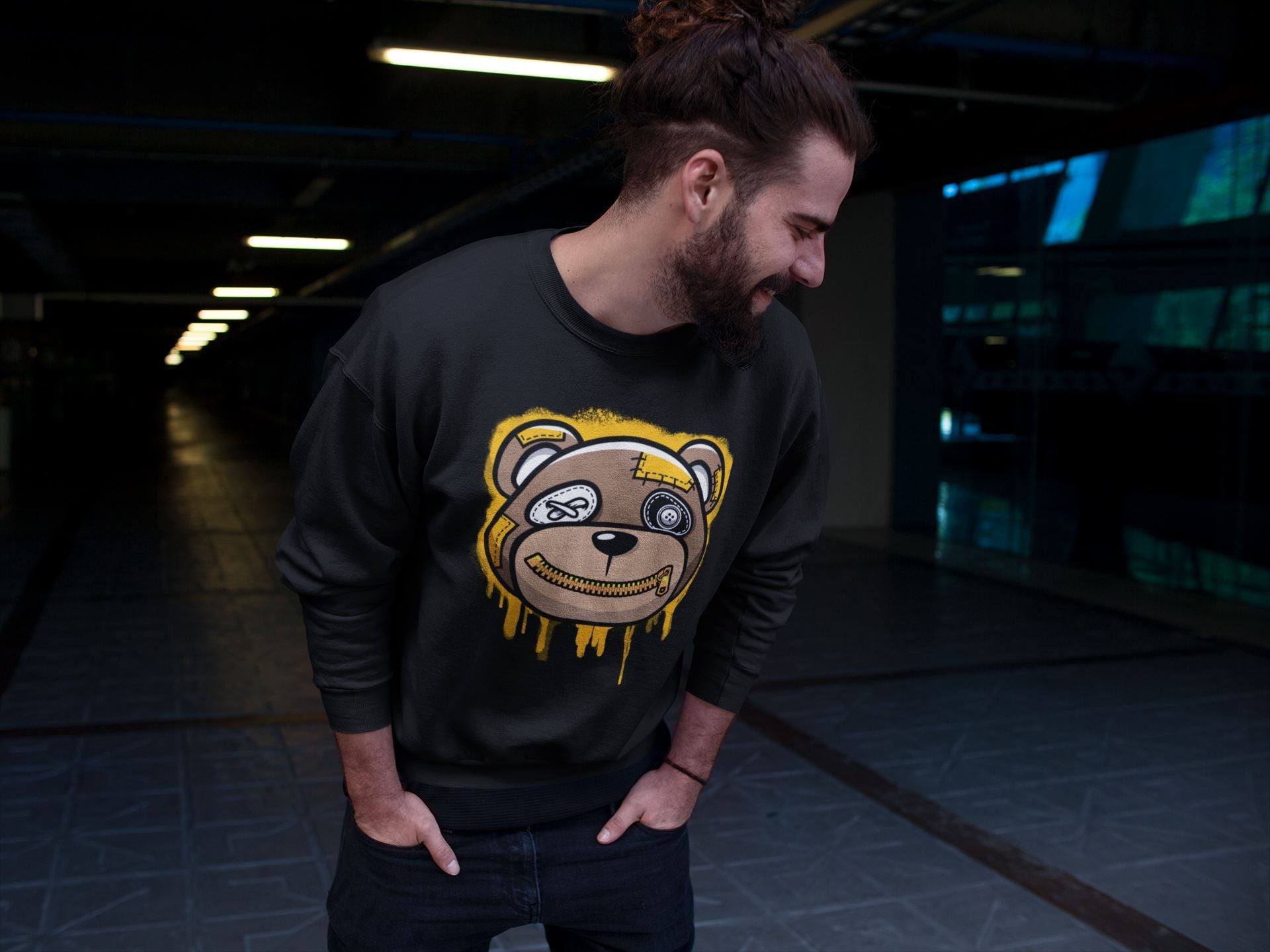 Bear Face Unisex Tops - Dunk Championship Goldenrod