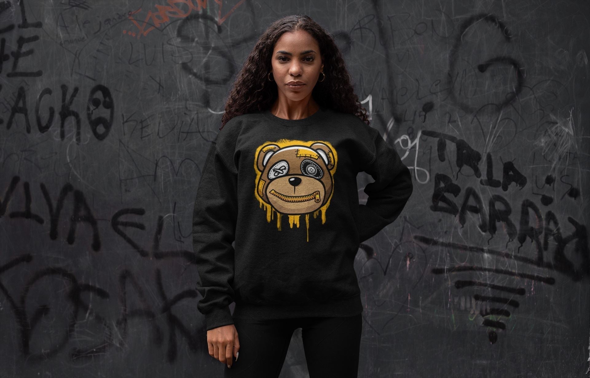 Bear Face Unisex Tops - Dunk Championship Goldenrod