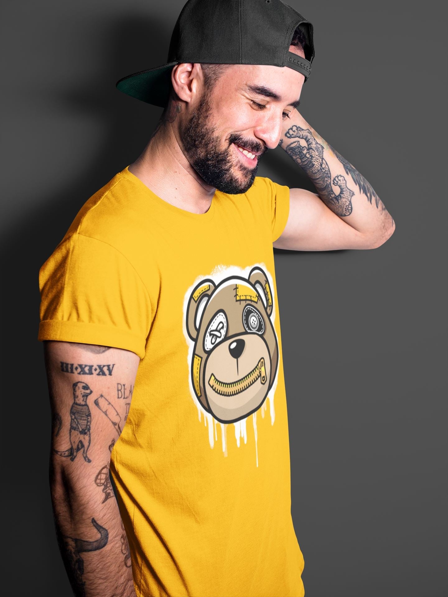 Bear Face Unisex Tops - Dunk Championship Goldenrod